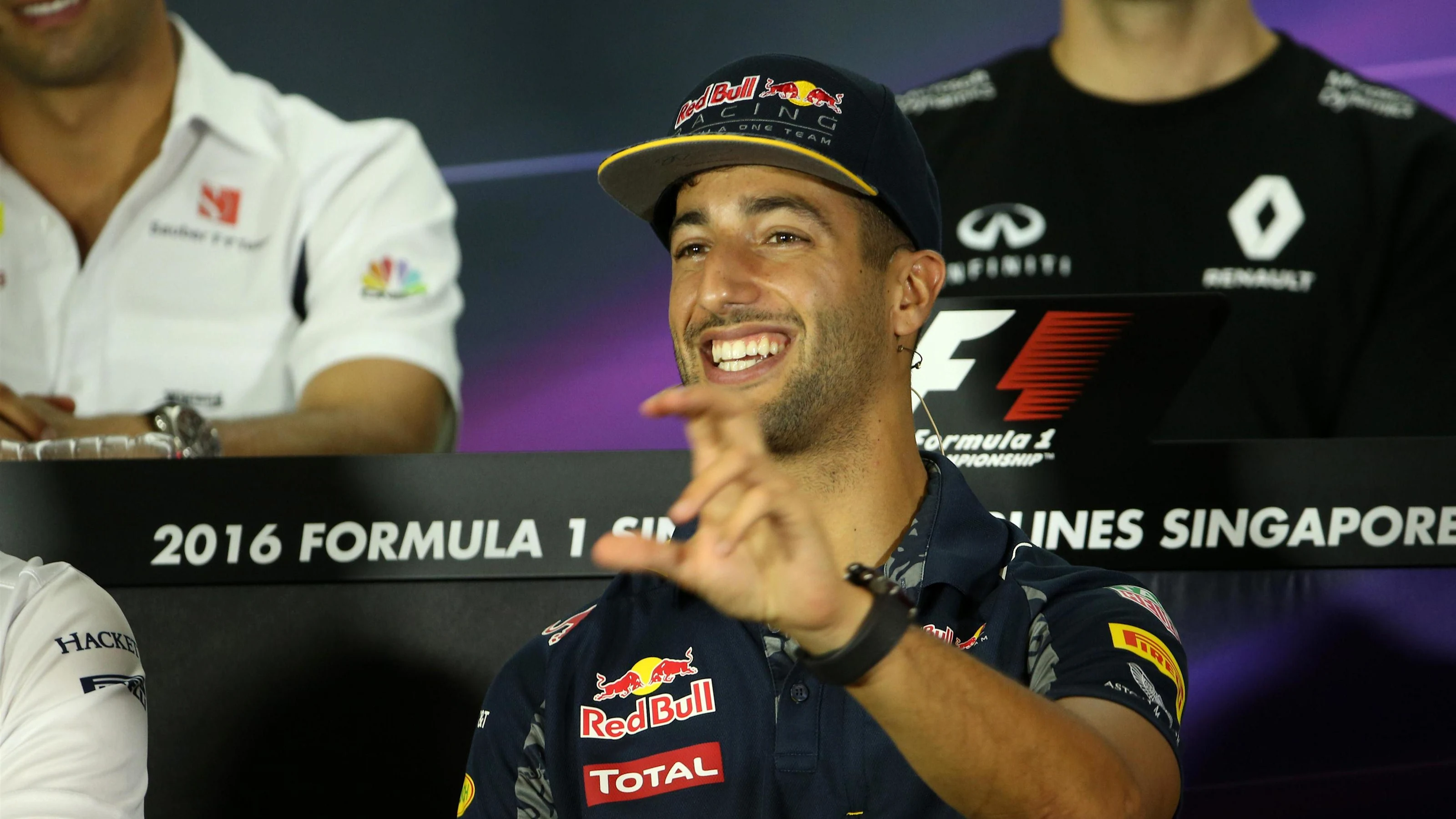 Daniel Ricciardo (AUS) Red Bull Racing in the Press Conference at Formula One World Championship,