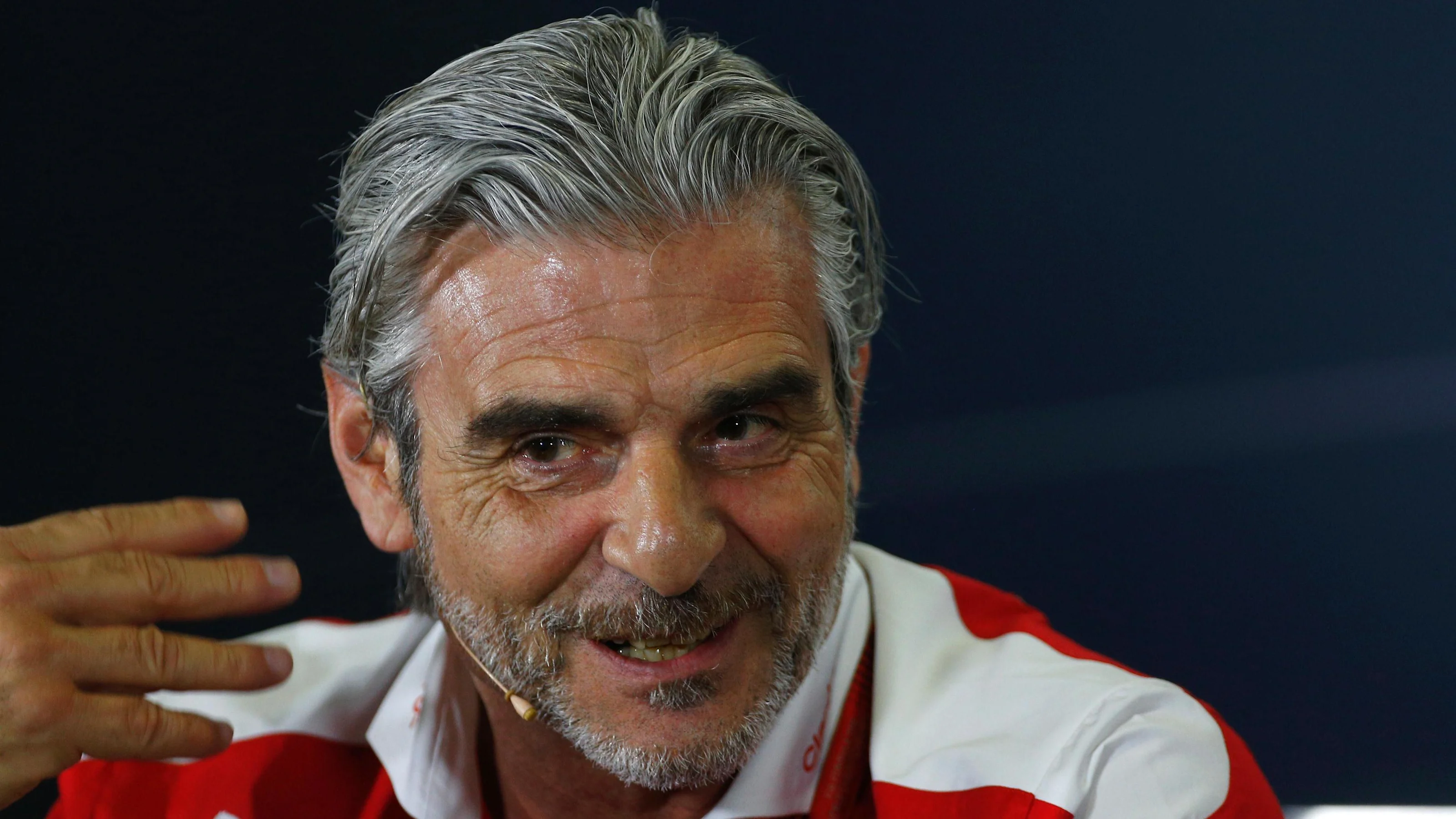 Maurizio Arrivabene (ITA) Ferrari Team Principal in the Press Conference at Formula One World