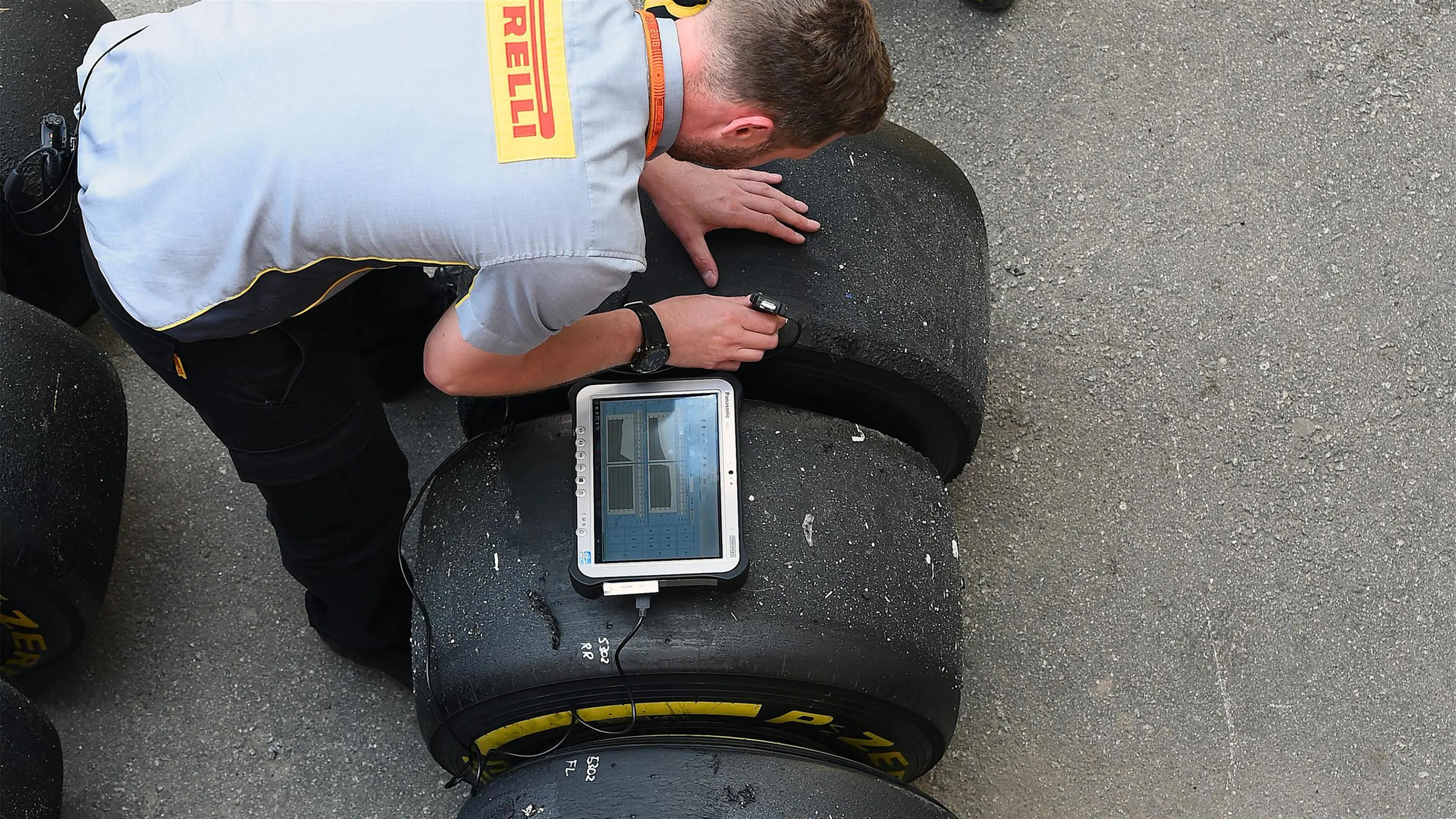Pirelli engineers and Pirelli tyres at Formula One World Championship, Rd5, Spanish Grand Prix,