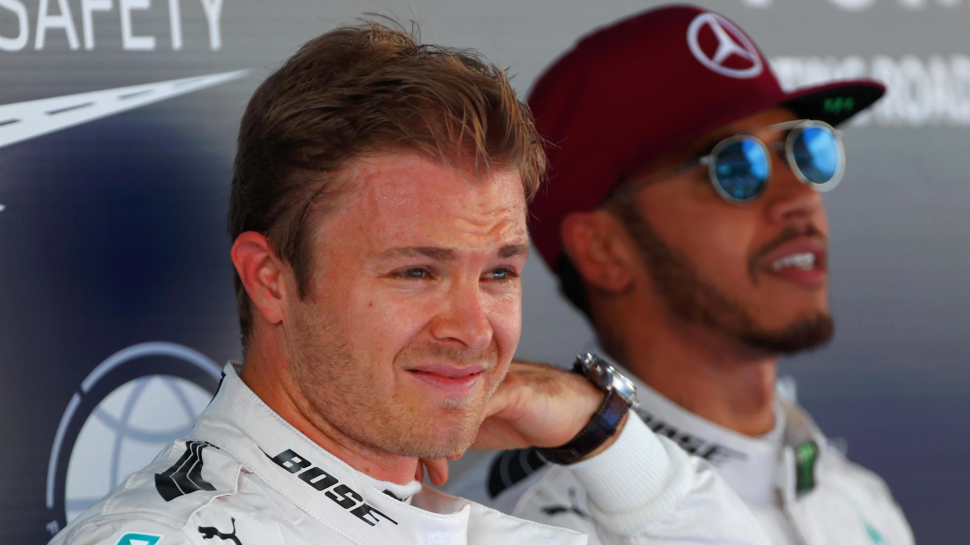 Nico Rosberg (GER) Mercedes AMG F1 celebrates in parc ferme at Formula One World Championship, Rd5,