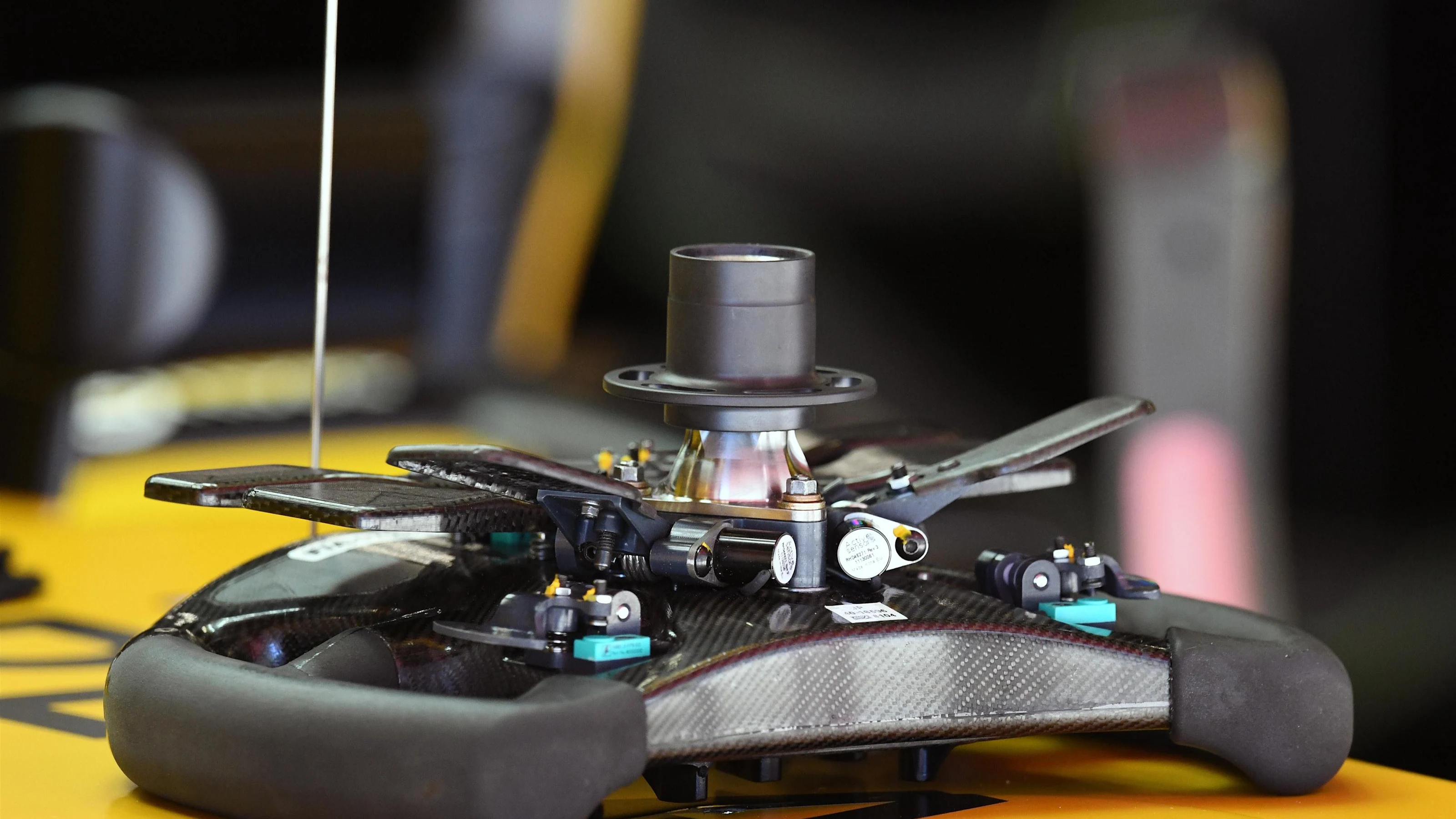 Renault Sport F1 Team RS16 steering wheel at Formula One World Championship, Rd5, Spanish Grand