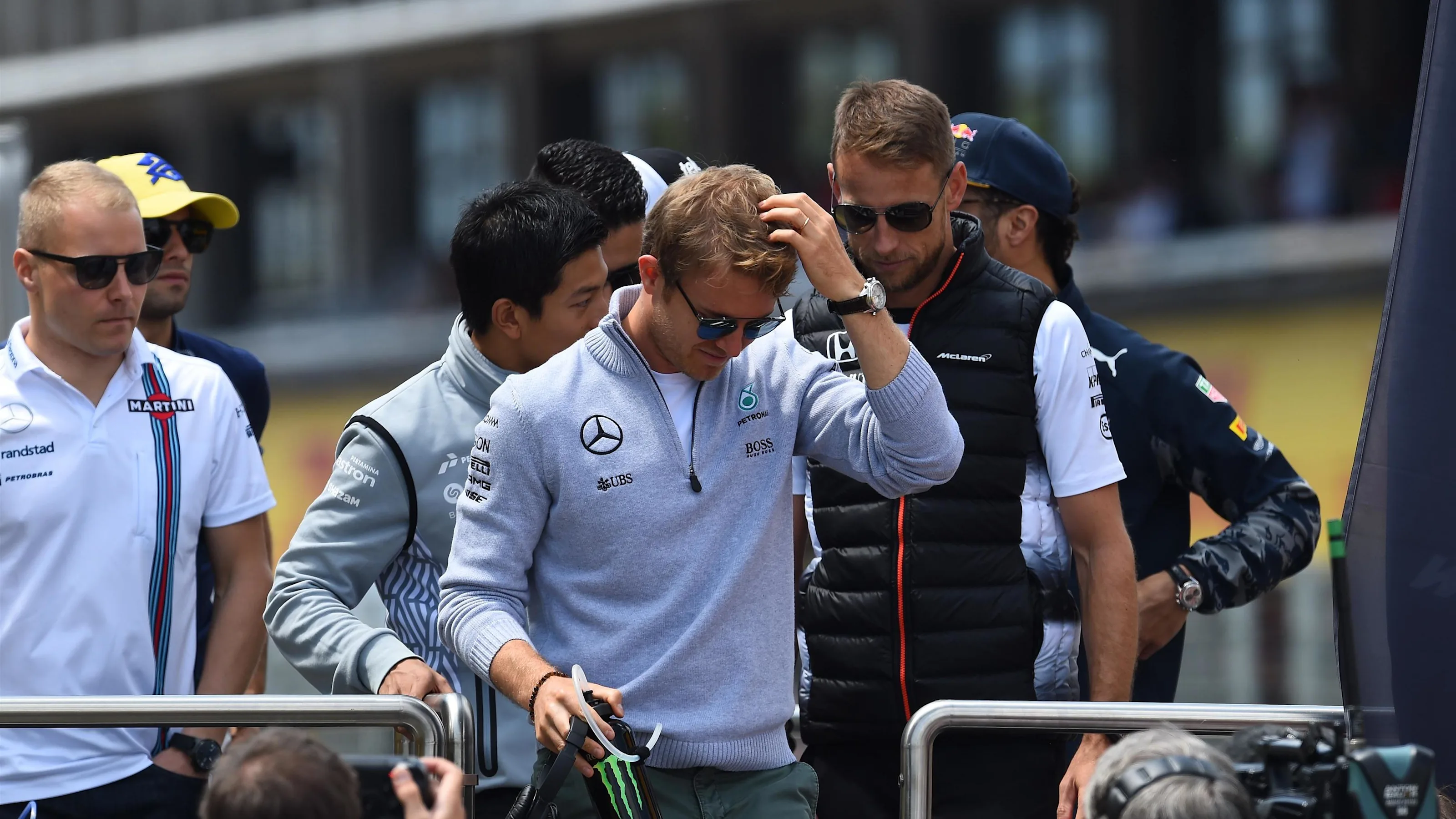 Nico Rosberg (GER) Mercedes AMG F1 on the drivers parade at Formula One World Championship, Rd5,