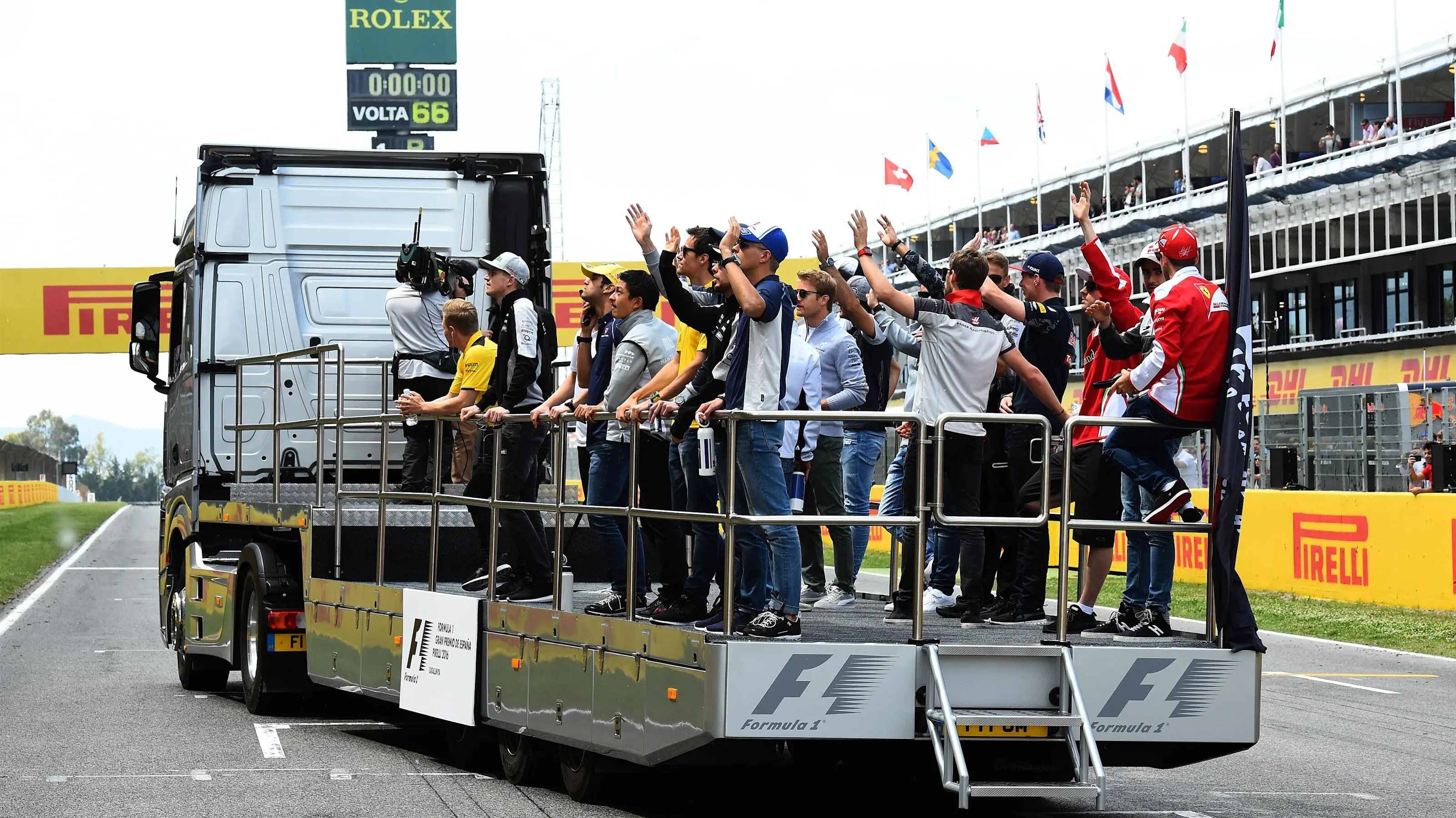Drivers parade at Formula One World Championship, Rd5, Spanish Grand Prix, Race, Barcelona, Spain,