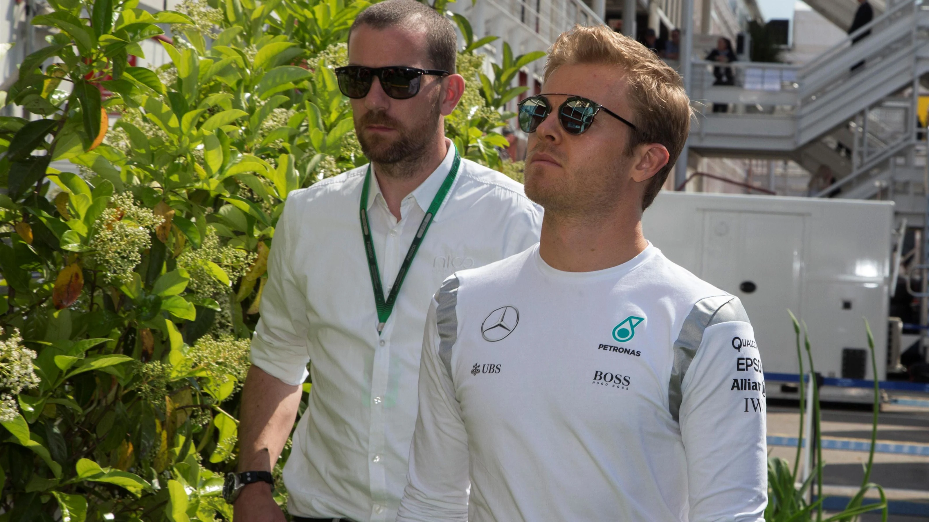 Nico Rosberg (GER) Mercedes AMG F1 heads to Race Control at Formula One World Championship, Rd5,
