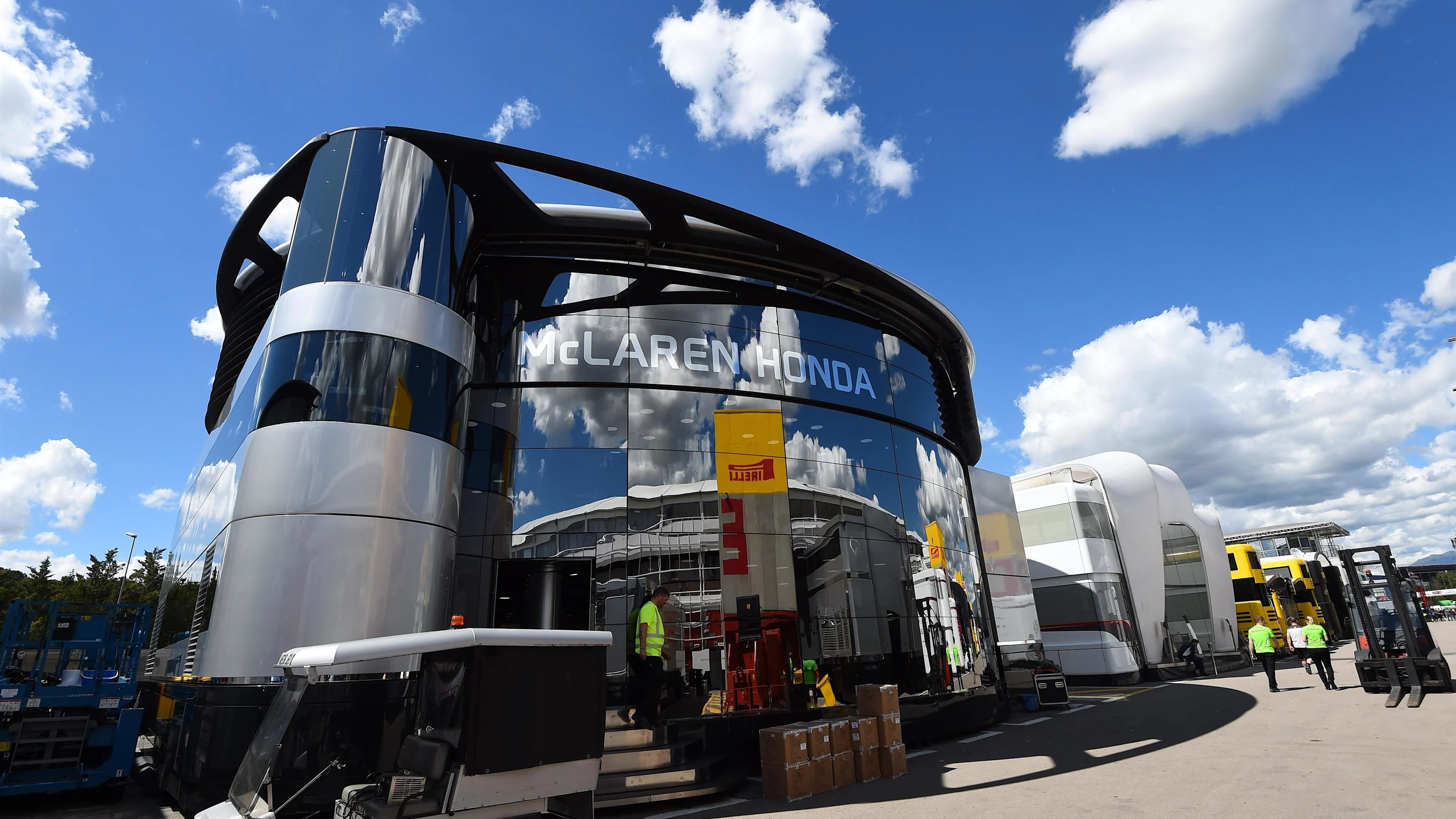 McLaren motorhome at Formula One World Championship, Rd5, Spanish Grand Prix, Preparations,