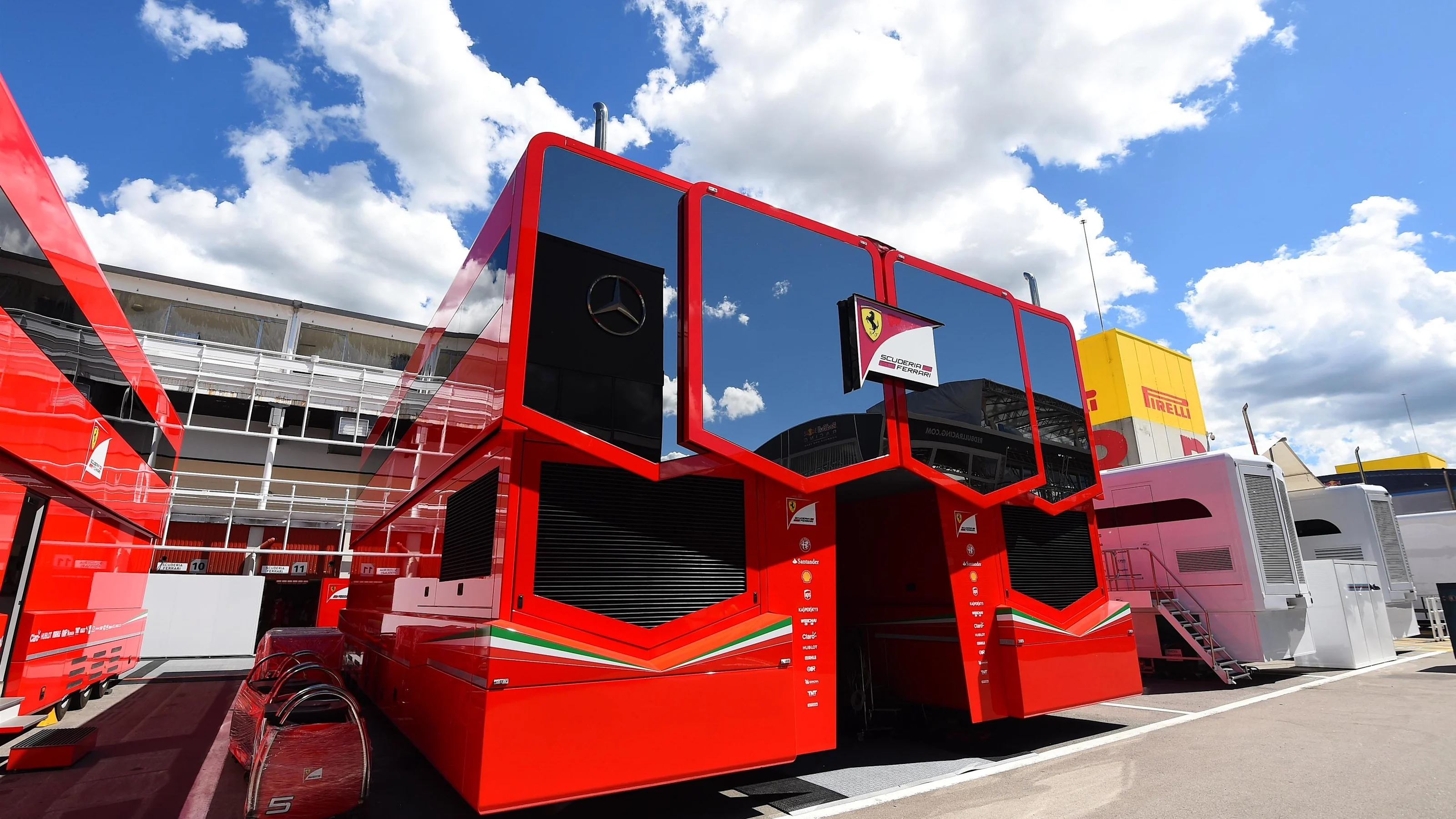 Ferrari motorhome at Formula One World Championship, Rd5, Spanish Grand Prix, Preparations,