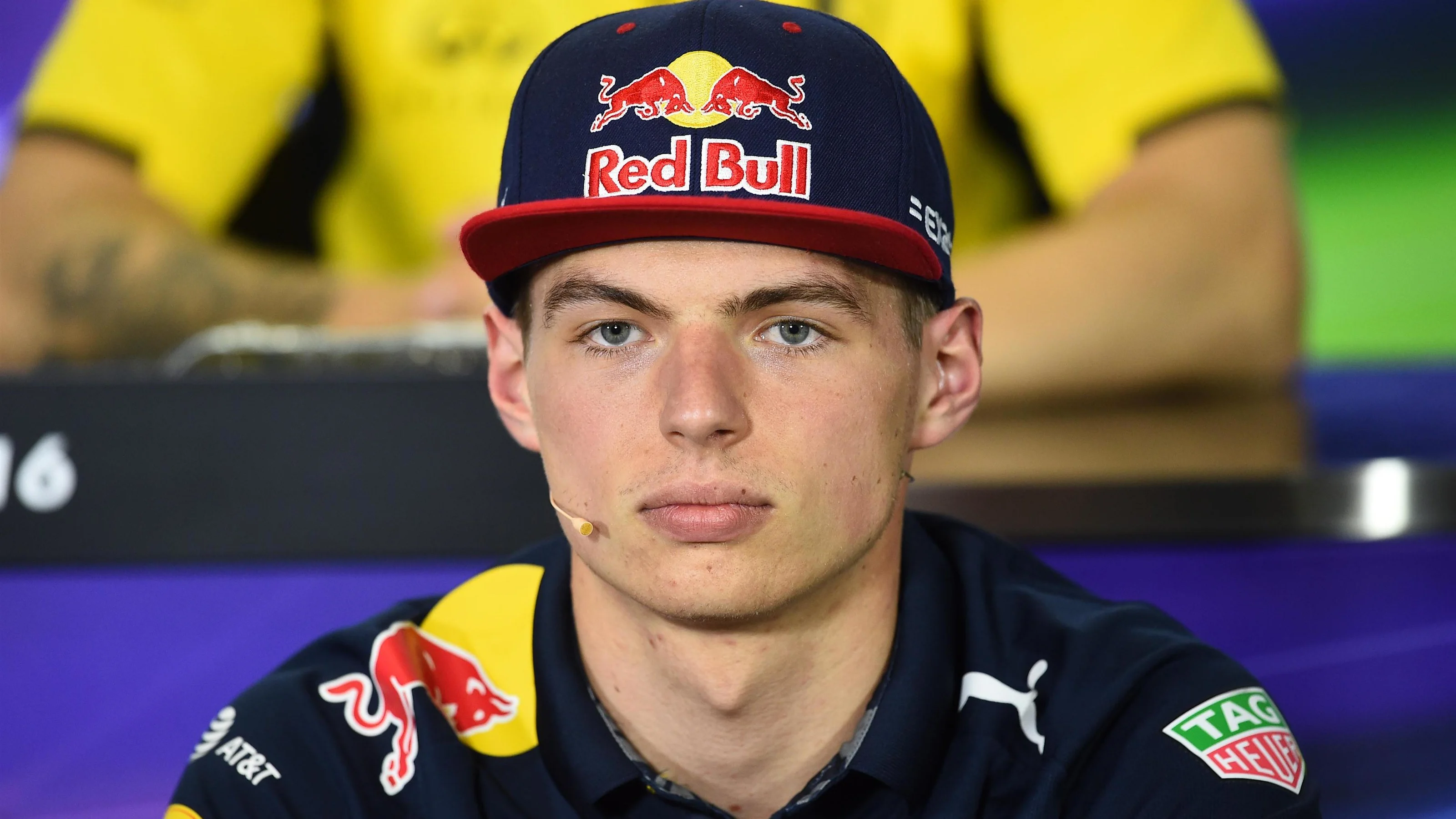 Max Verstappen (NED) Red Bull Racing in the Press Conference at Formula One World Championship,