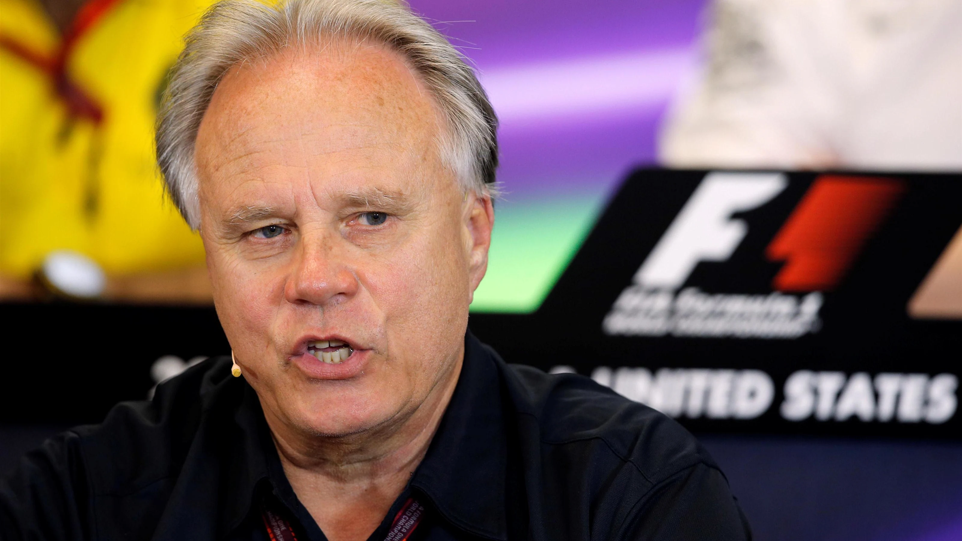 Gene Haas (USA) Founder and Chairman, Haas F1 Team in the Press Conference at Formula One World