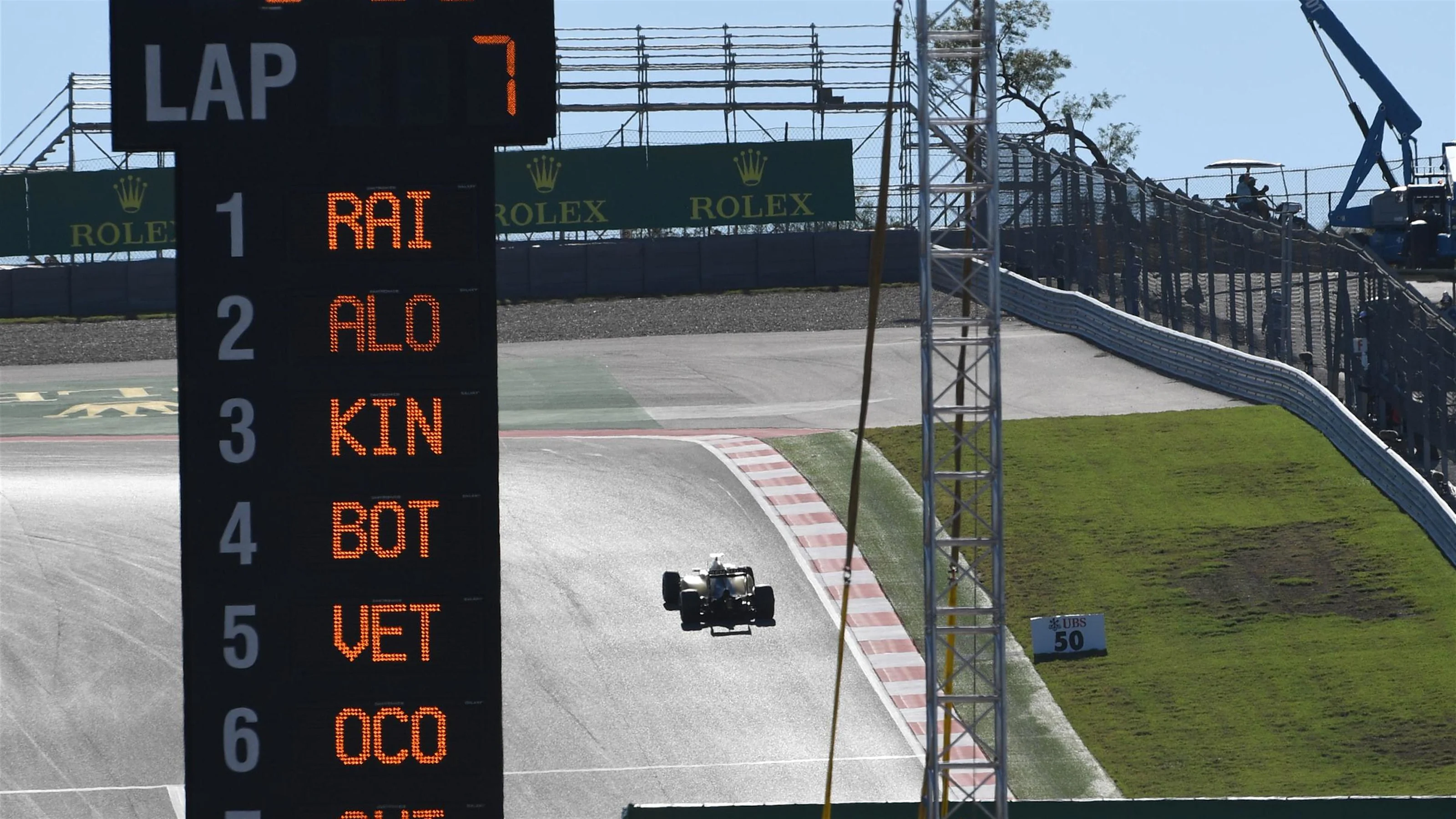 Rear action at Formula One World Championship, Rd18, United States Grand Prix, Practice, Circuit of