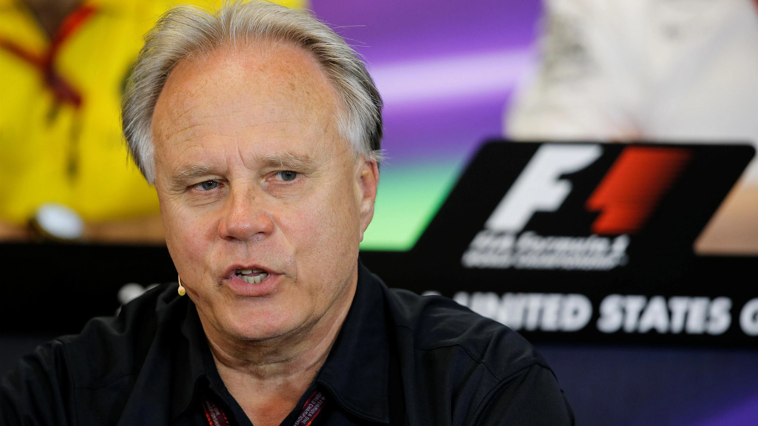 Gene Haas (USA) Founder and Chairman, Haas F1 Team in the Press Conference at Formula One World