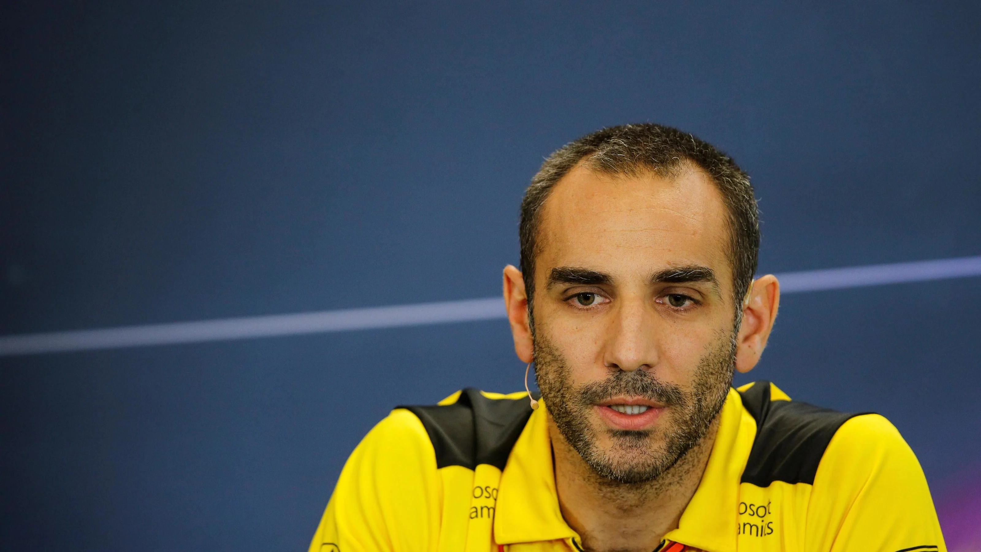 Cyril Abiteboul (FRA) Renault Sport F1 Managing Director in the Press Conference at Formula One