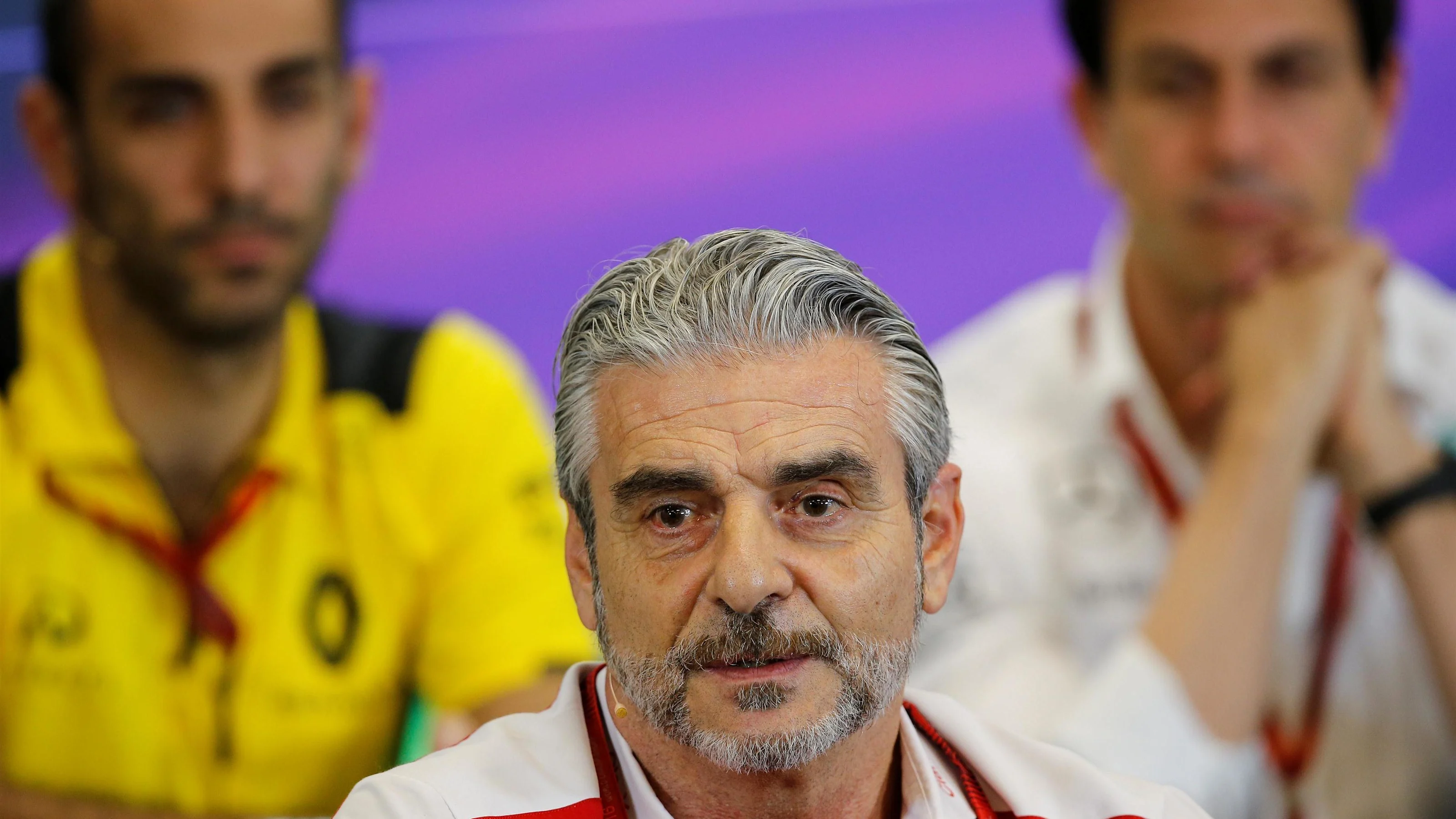 Maurizio Arrivabene (ITA) Ferrari Team Principal in the Press Conference at Formula One World