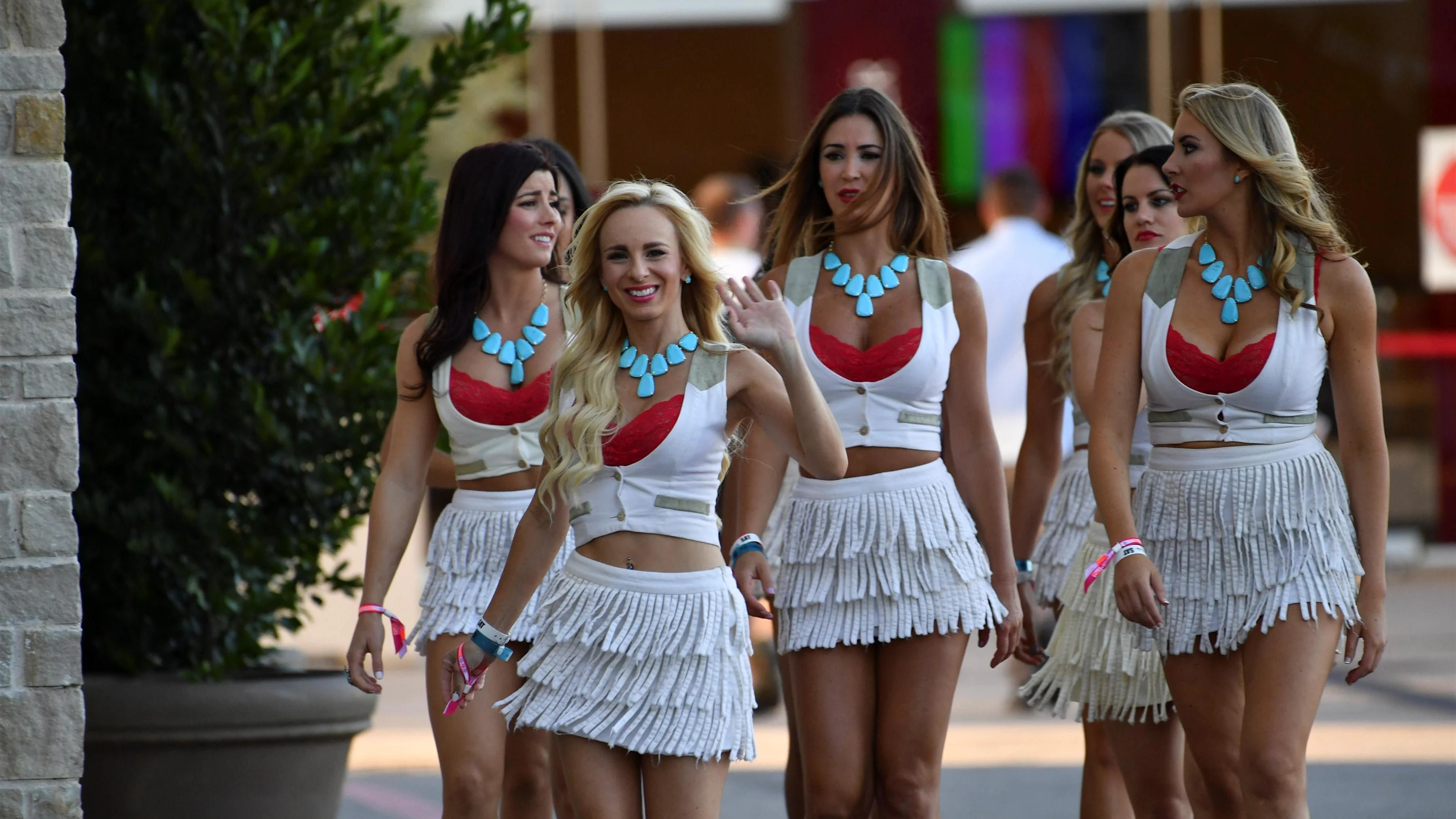 Grid girls at Formula One World Championship, Rd18, United States Grand Prix, Qualifying, Circuit