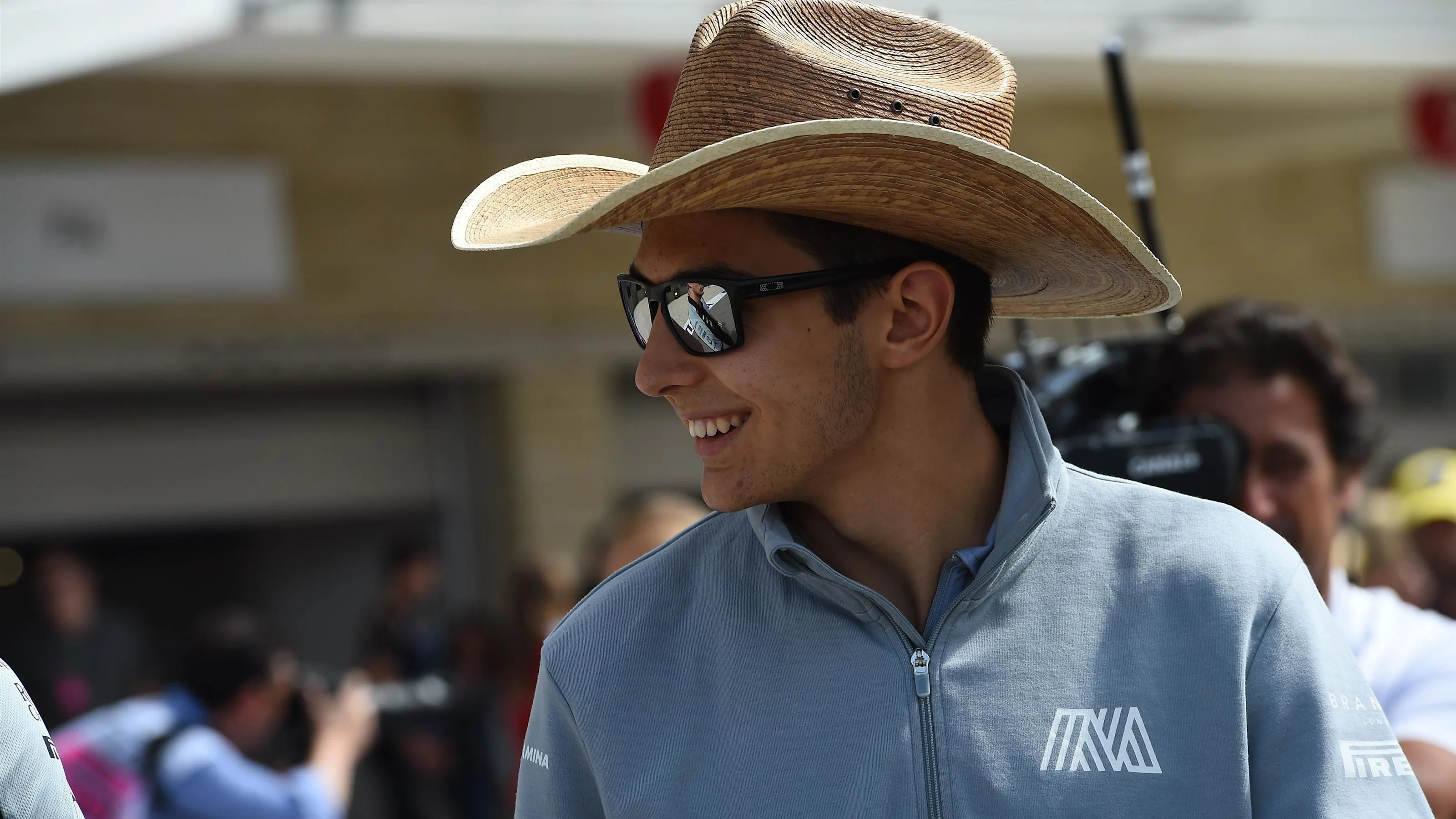 Esteban Ocon (FRA) Manor Racing on the drivers parade at Formula One World Championship, Rd18,