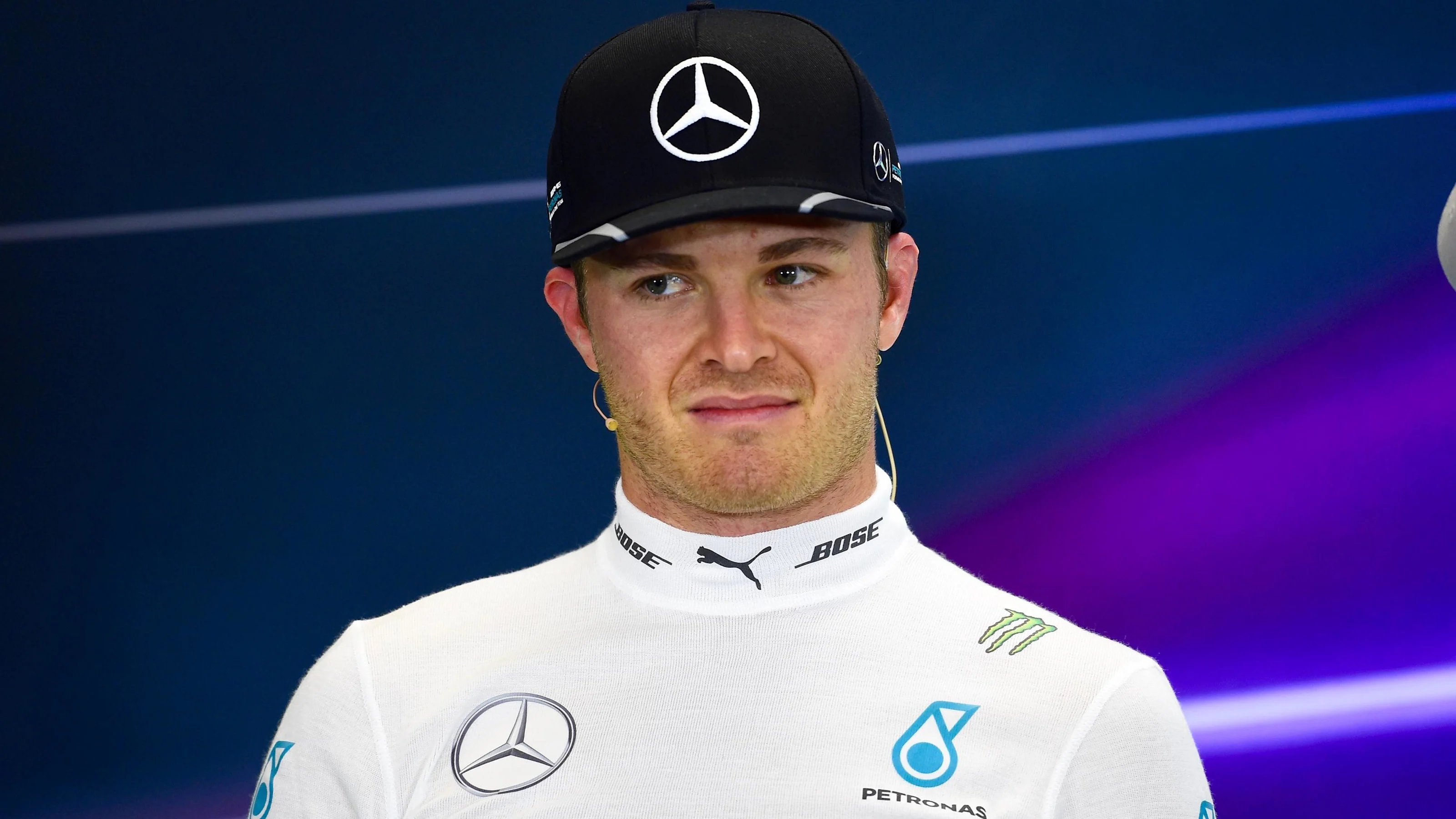 Nico Rosberg (GER) Mercedes AMG F1 in the Press Conference at Formula One World Championship, Rd18,