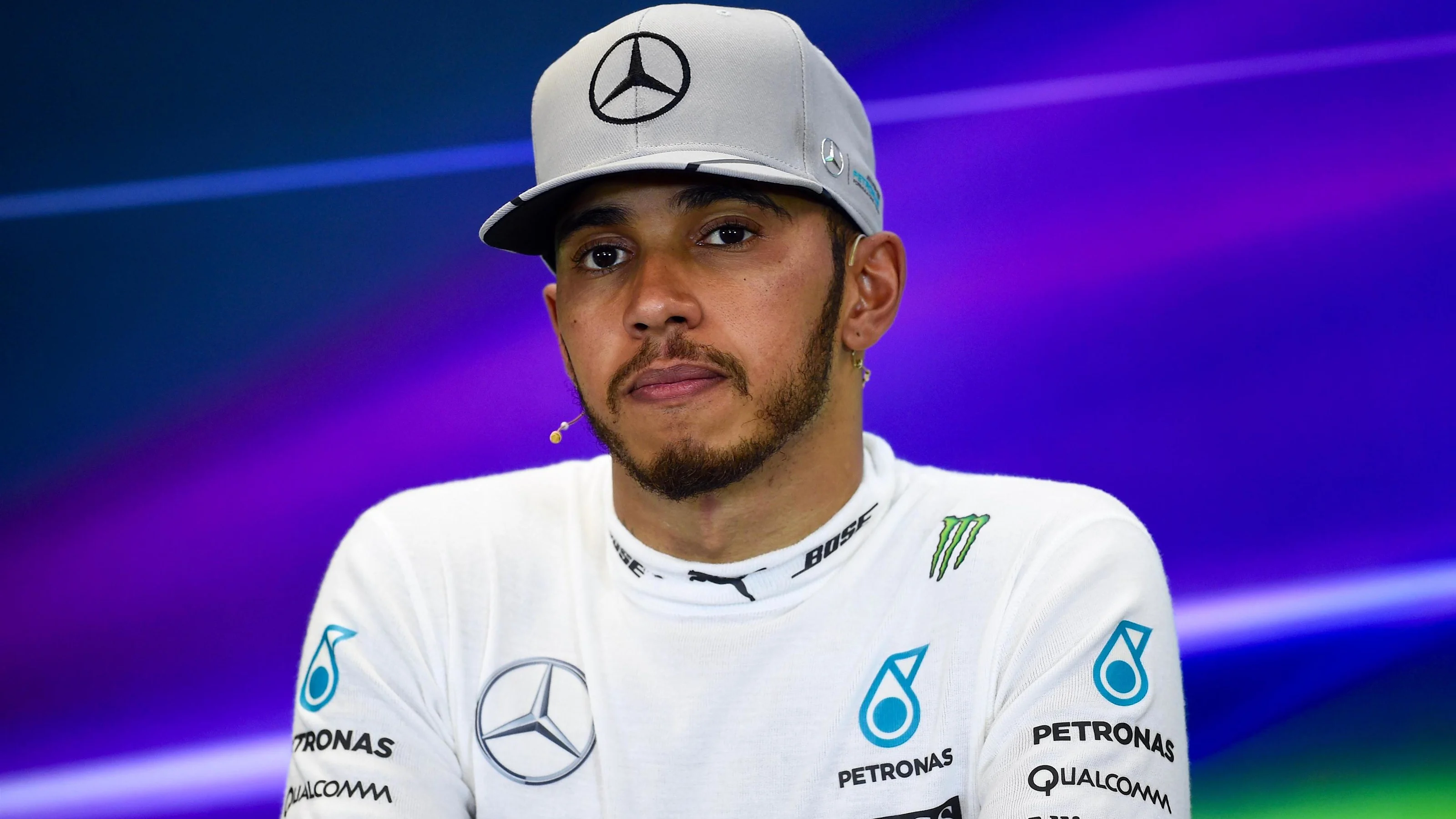 Race winner Lewis Hamilton (GBR) Mercedes AMG F1 in the Press Conference at Formula One World