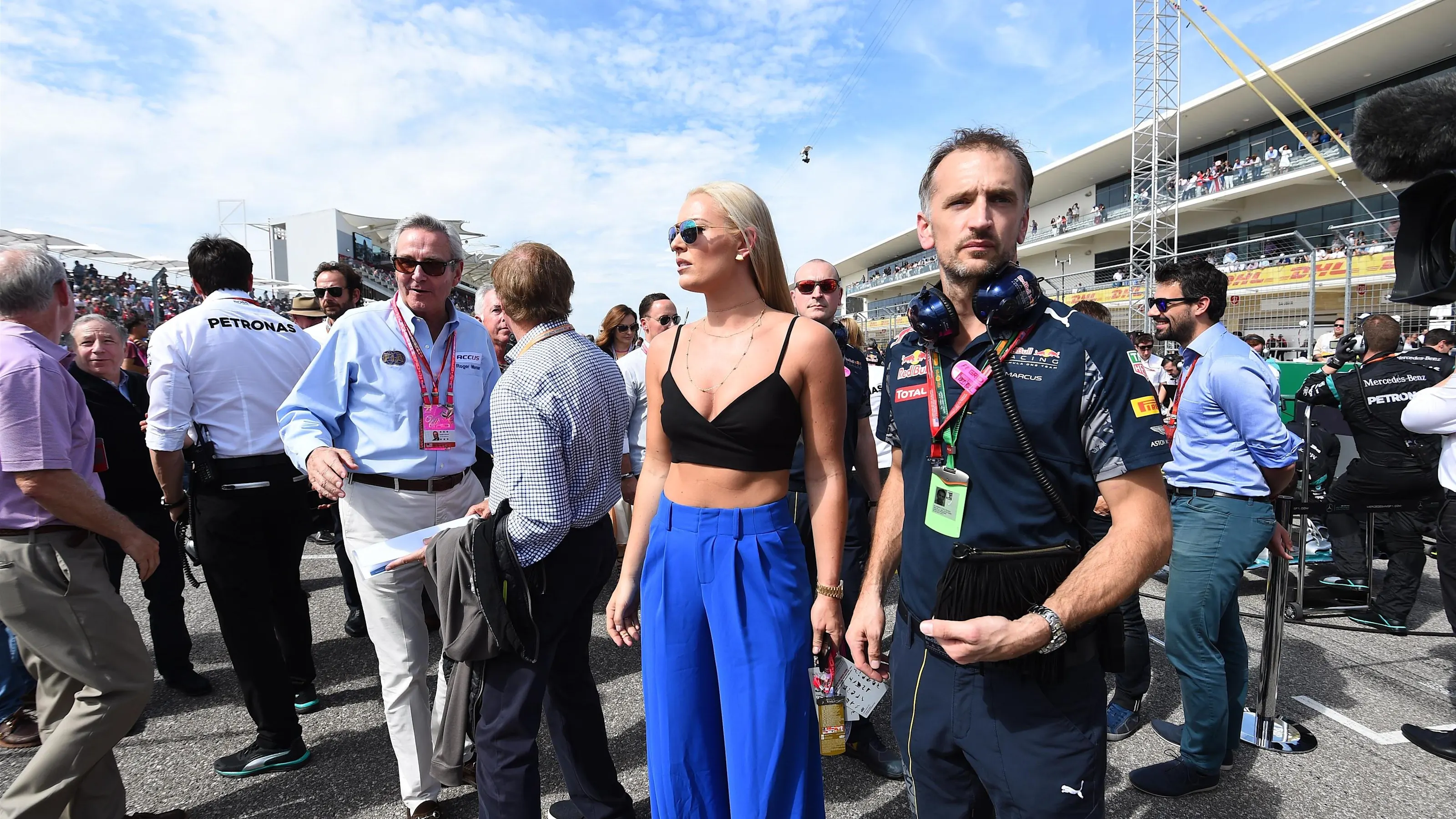 Lindsey Vonn (USA) Alpine Ski Racer on the grid at Formula One World Championship, Rd18, United