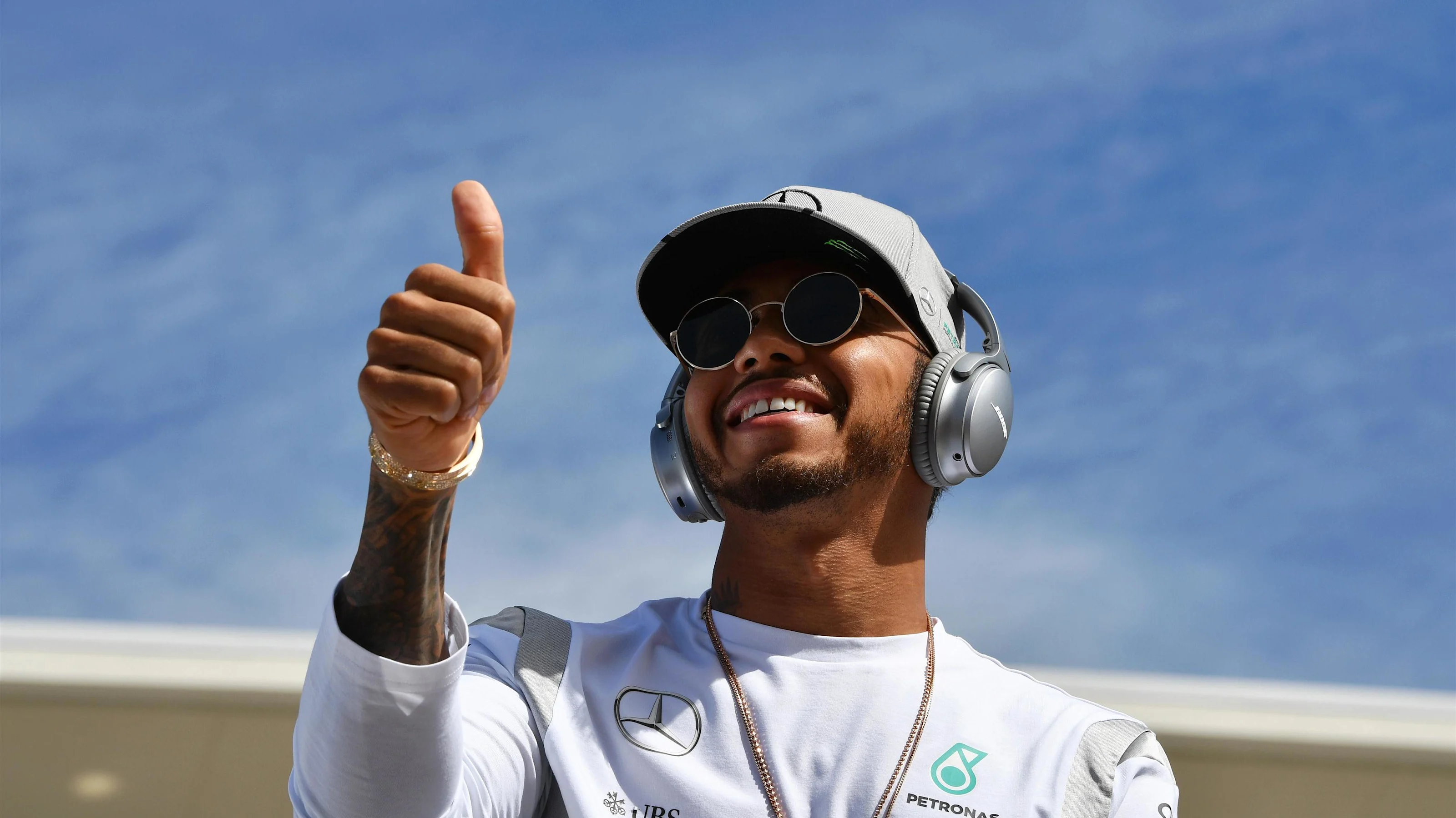 Lewis Hamilton (GBR) Mercedes AMG F1 on the drivers parade at Formula One World Championship, Rd18,