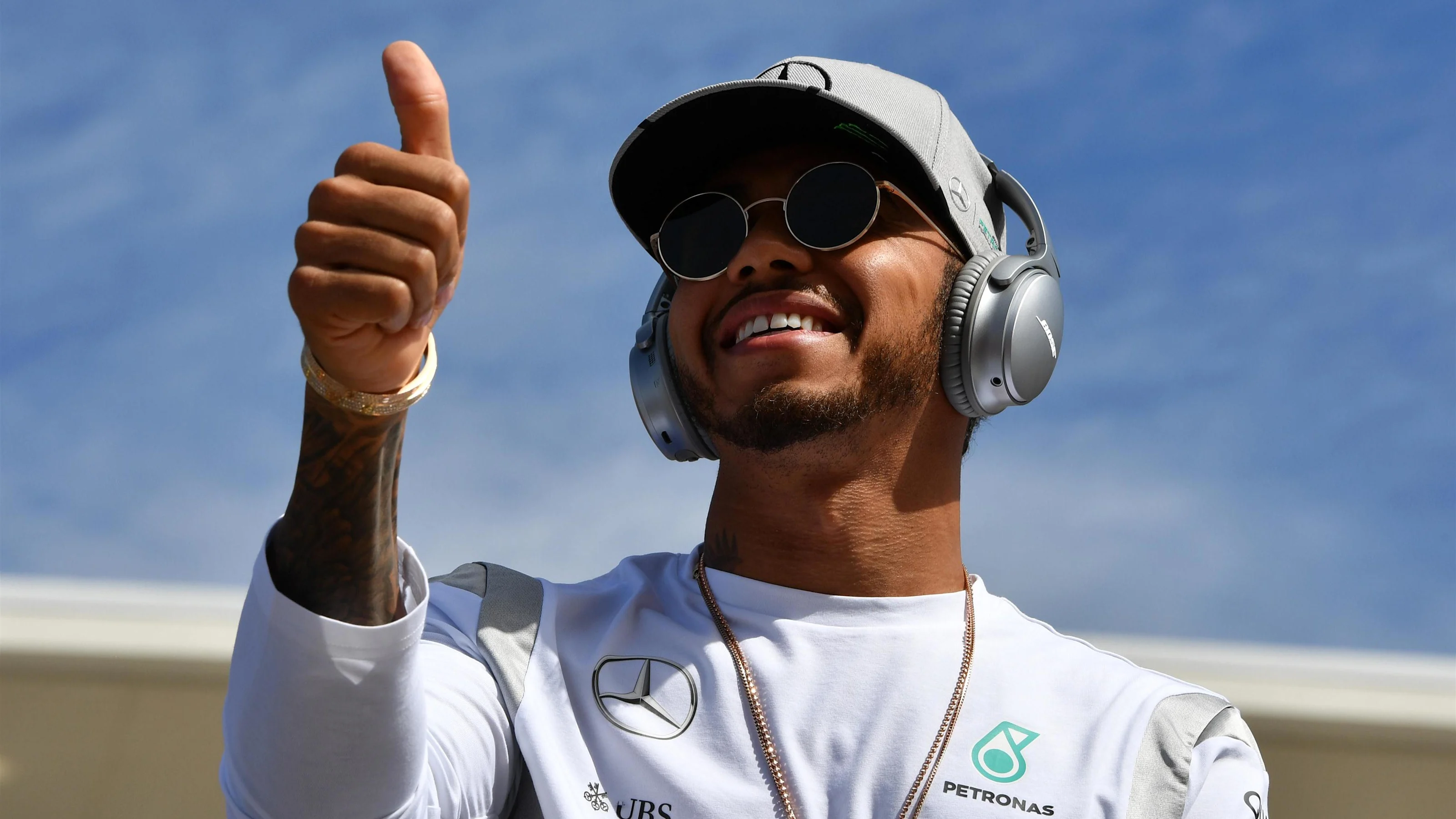 Lewis Hamilton (GBR) Mercedes AMG F1 on the drivers parade at Formula One World Championship, Rd18,
