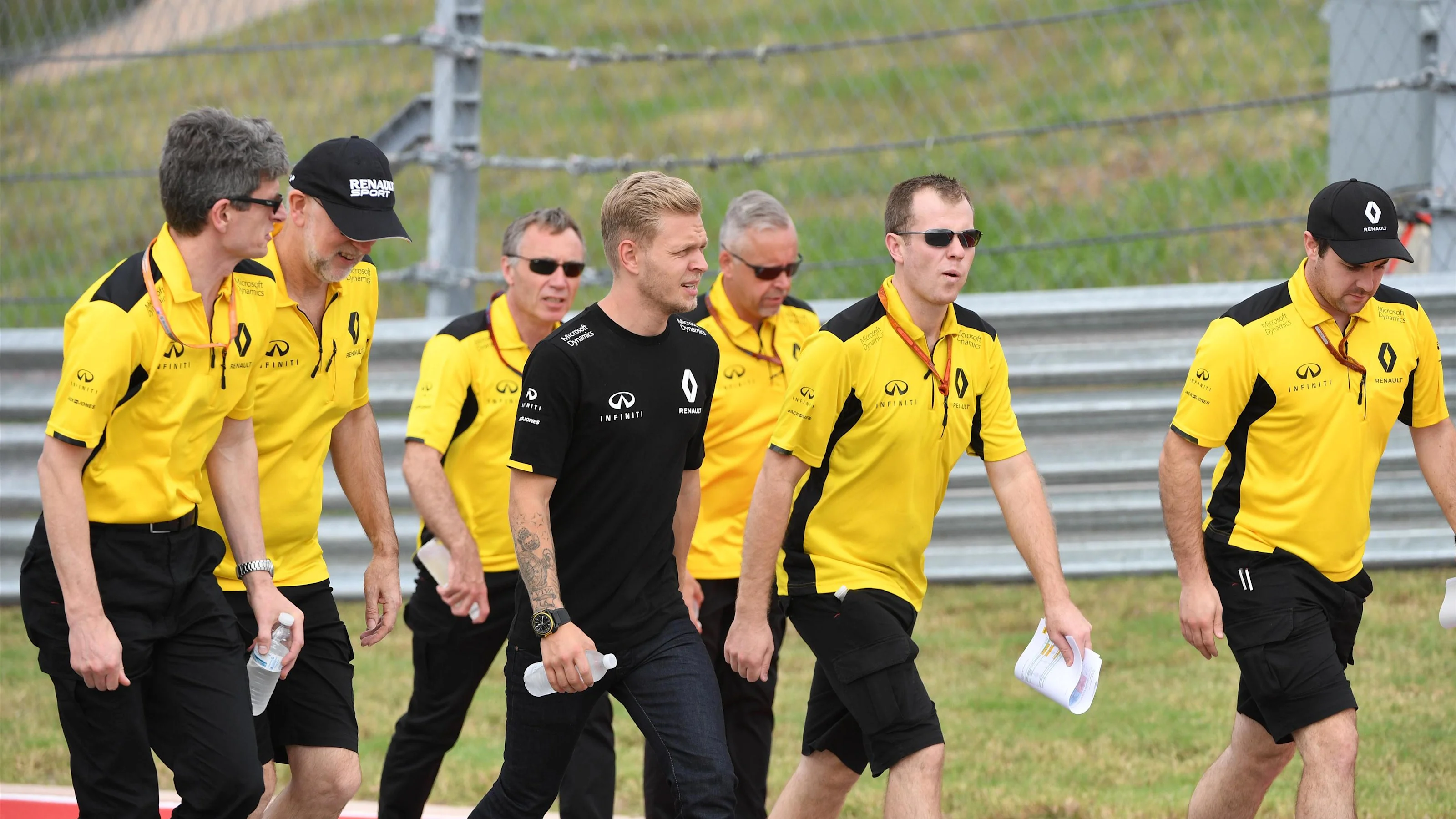 Kevin Magnussen (DEN) Renault Sport F1 Team walks the track at Formula One World Championship,
