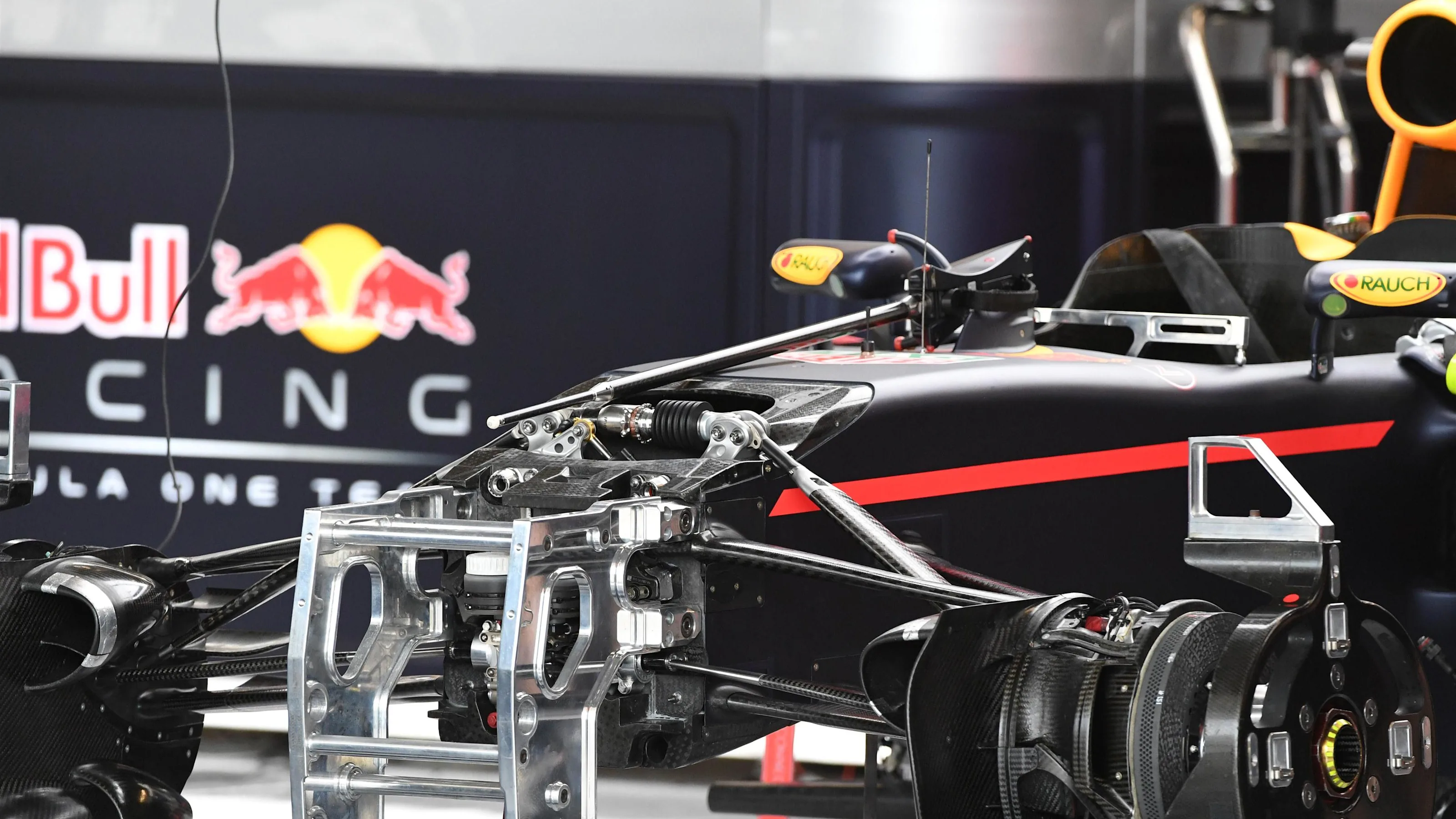 Red Bull Racing RB12 nose and front suspension detail at Formula One World Championship, Rd18,