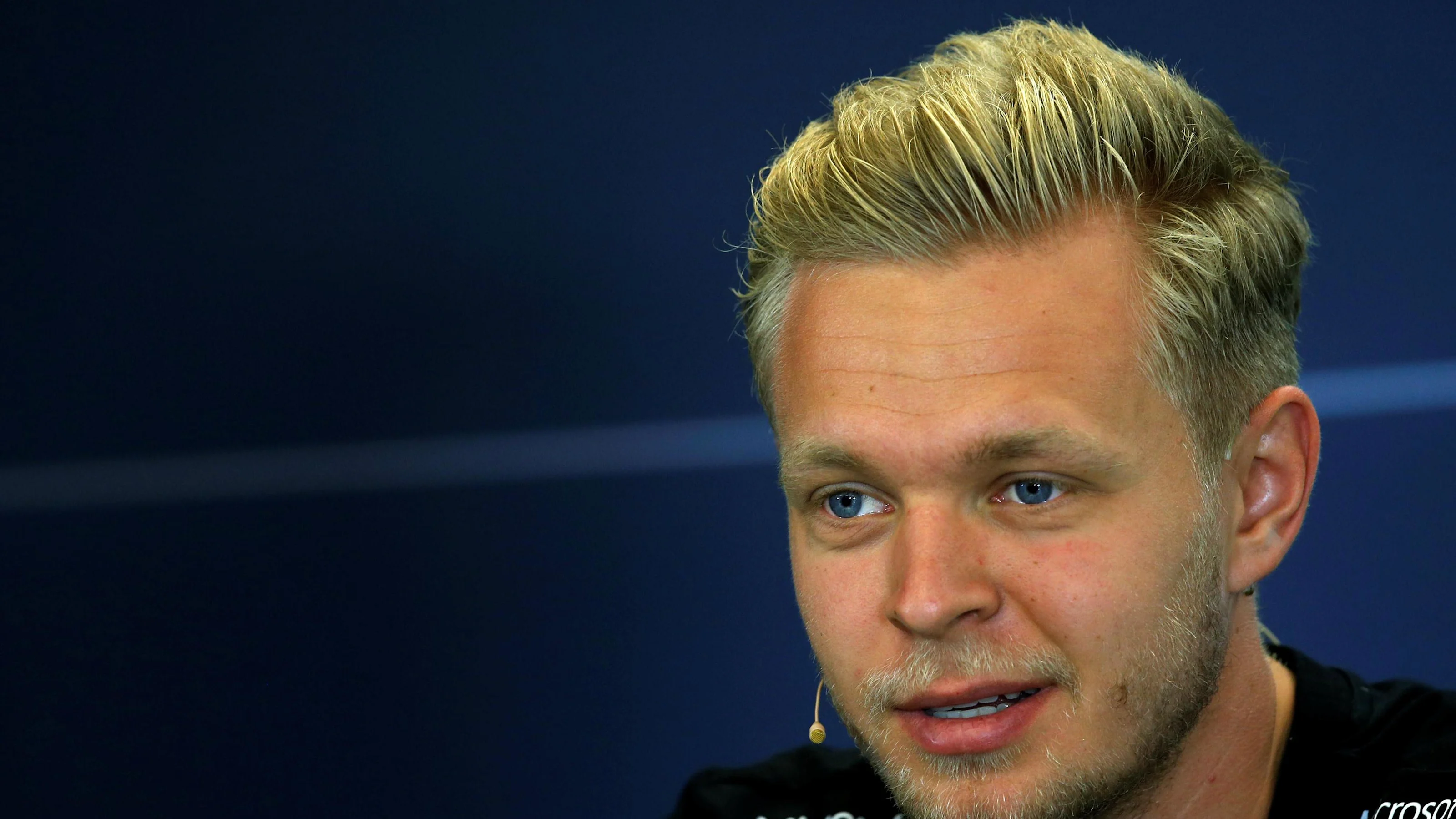 Kevin Magnussen (DEN) Renault Sport F1 Team in the Press Conference at Formula One World