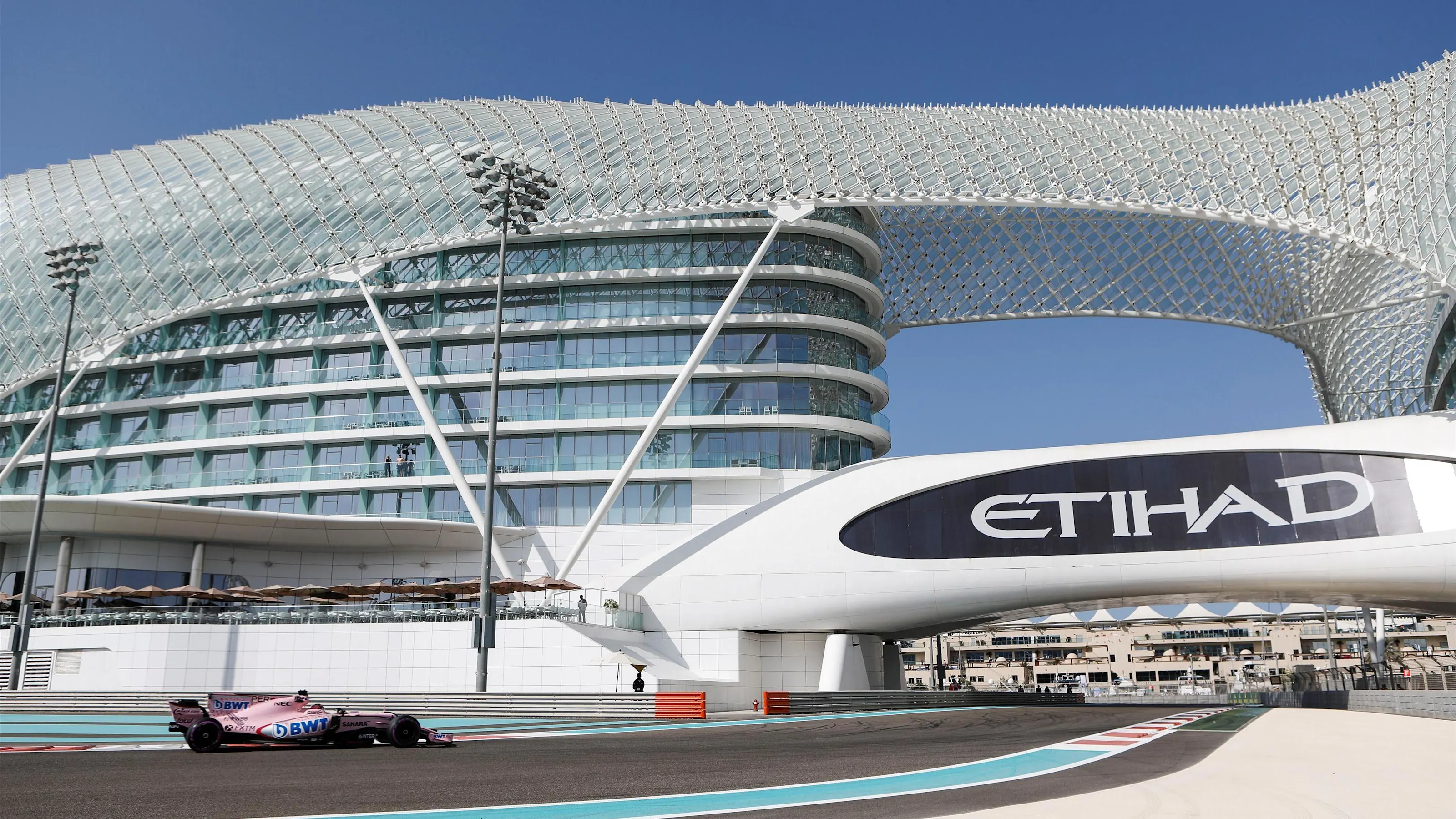 Sergio Perez (MEX) Force India VJM10 at Formula One World Championship, Rd20, Abu Dhabi Grand Prix,