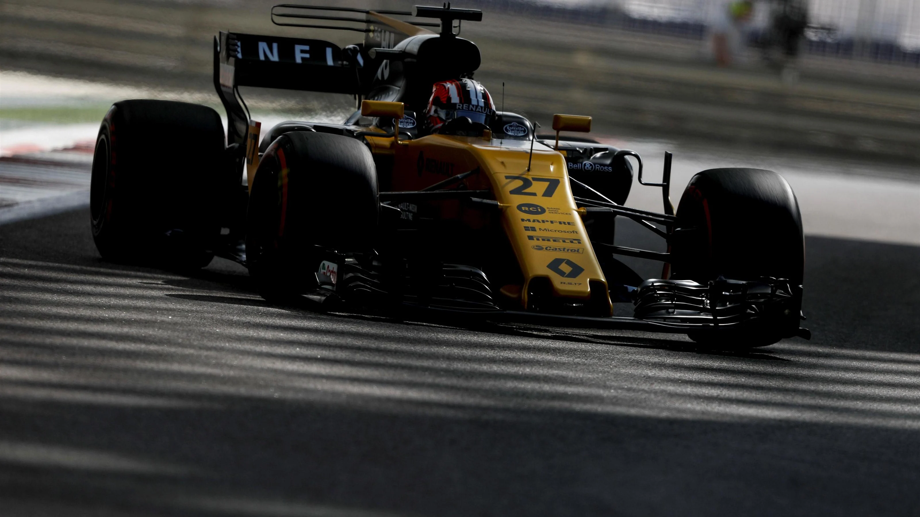 Nico Hulkenberg (GER) Renault Sport F1 Team RS17 at Formula One World Championship, Rd20, Abu Dhabi