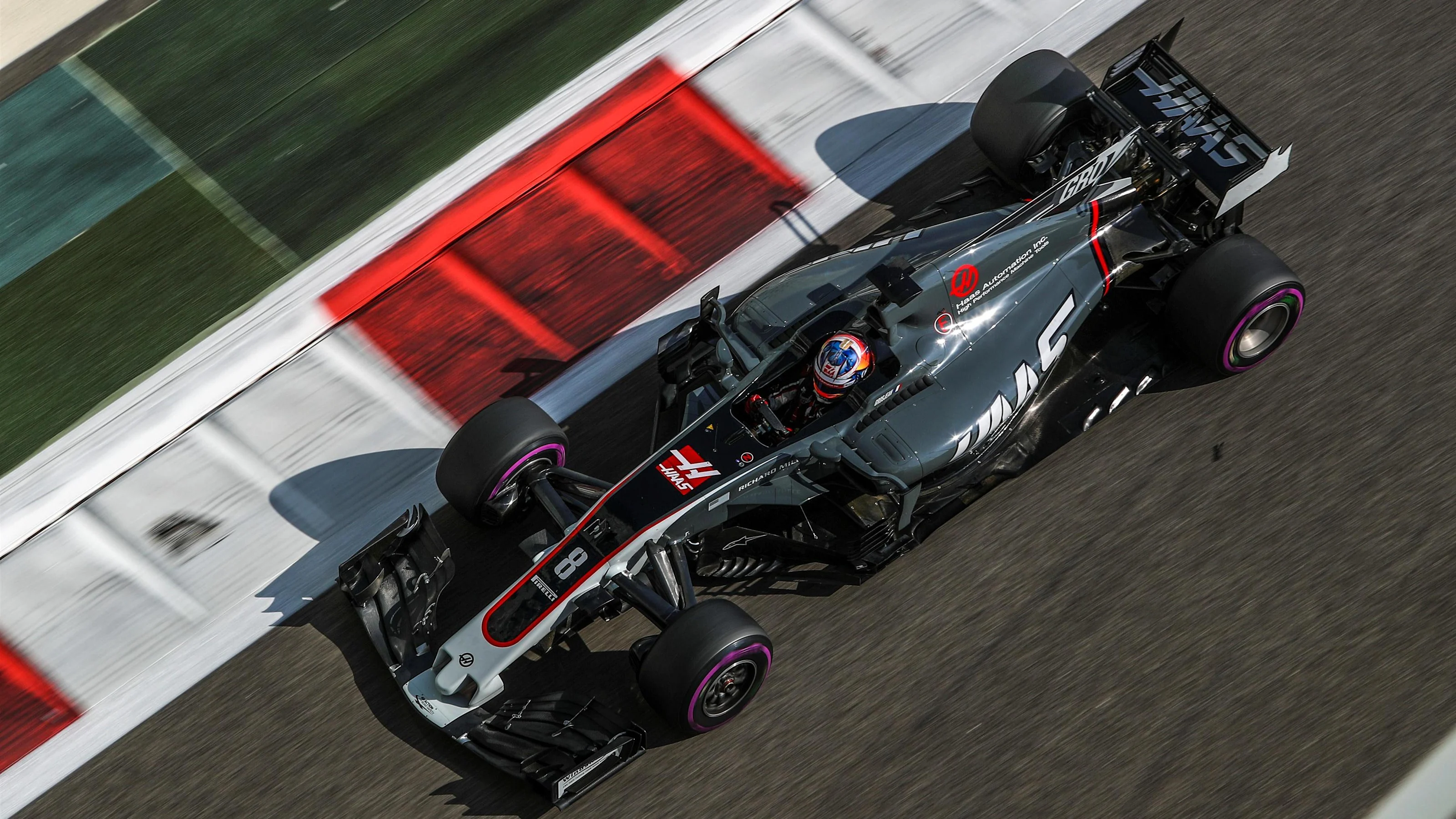 Romain Grosjean (FRA) Haas VF-17 at Formula One World Championship, Rd20, Abu Dhabi Grand Prix,