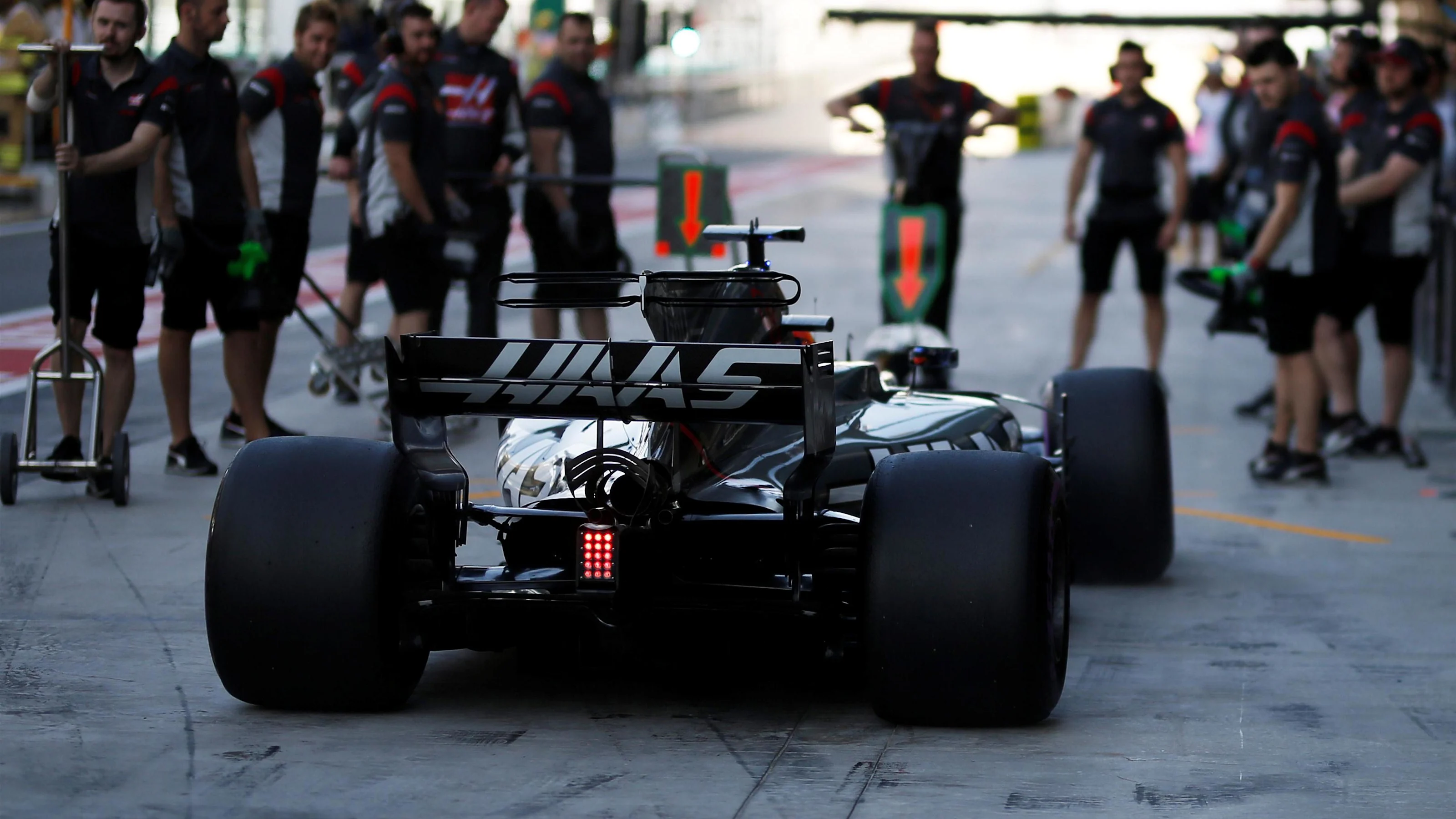 Romain Grosjean (FRA) Haas VF-17 at Formula One World Championship, Rd20, Abu Dhabi Grand Prix,