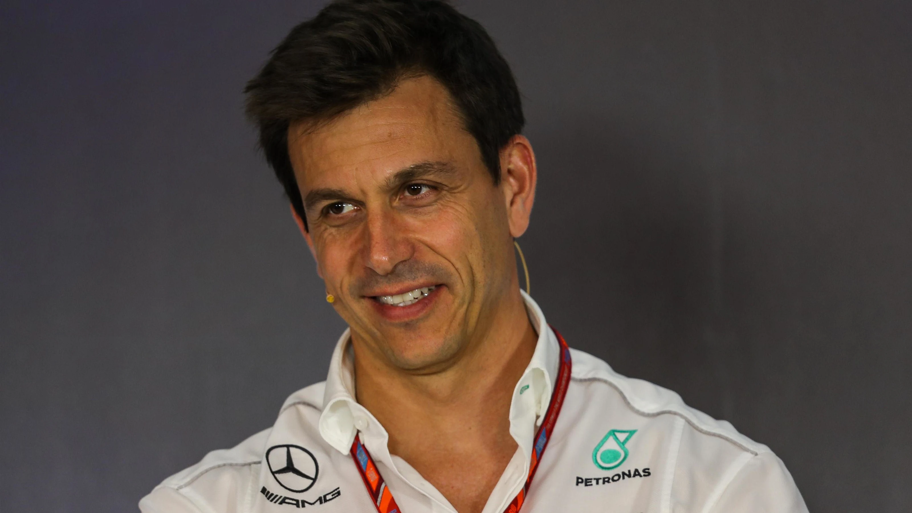 Toto Wolff (AUT) Mercedes AMG F1 Director of Motorsport in the Press Conference at Formula One