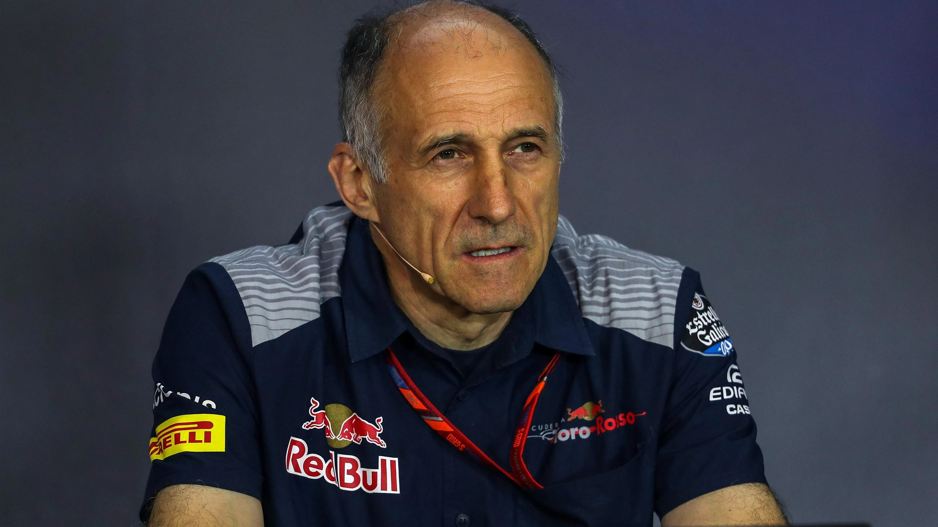 Franz Tost (AUT) Scuderia Toro Rosso Team Principal in the Press Conference at Formula One World