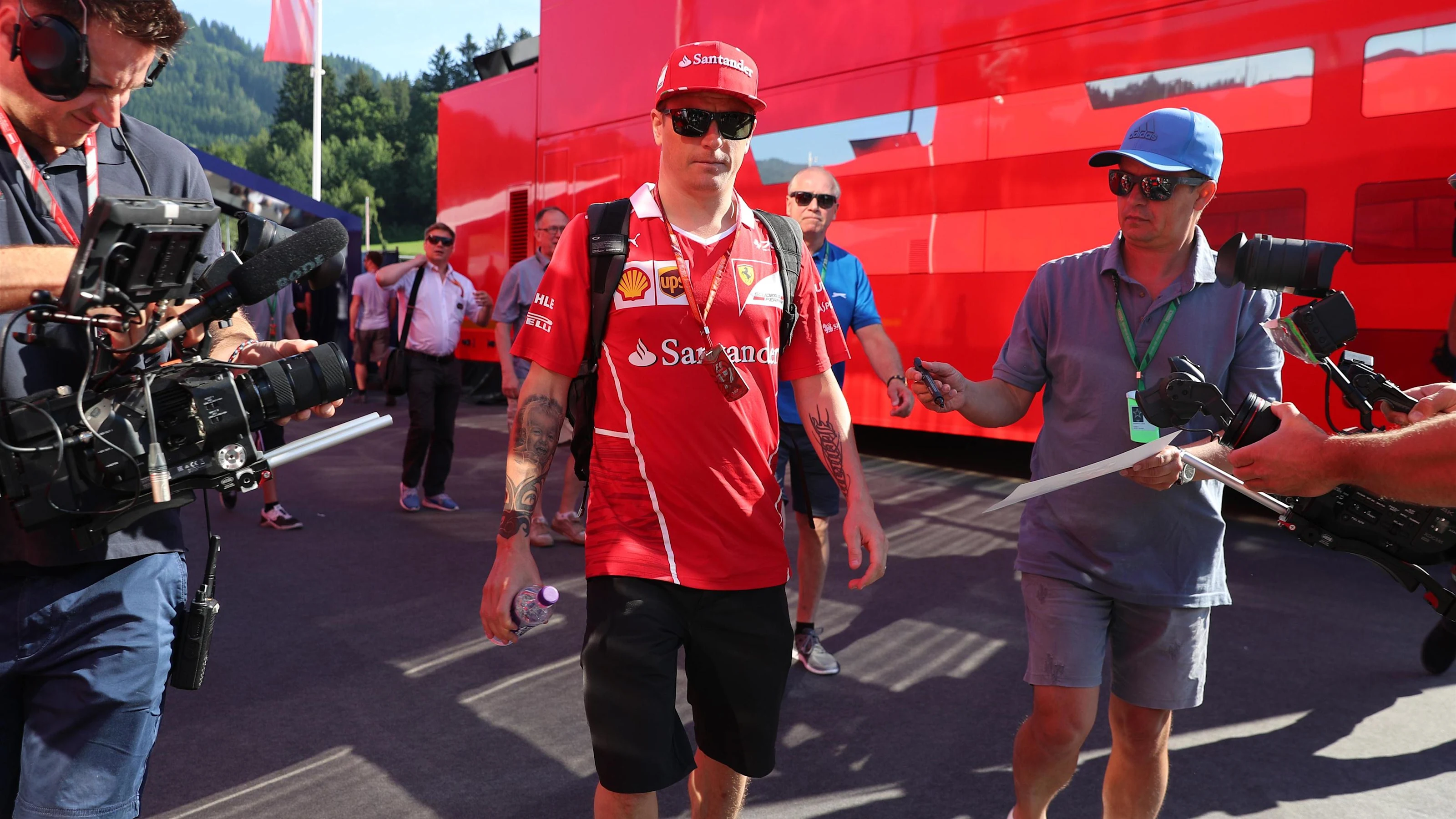 Kimi Raikkonen (FIN) Ferrari at Formula One World Championship, Rd9, Austrian Grand Prix, Practice,