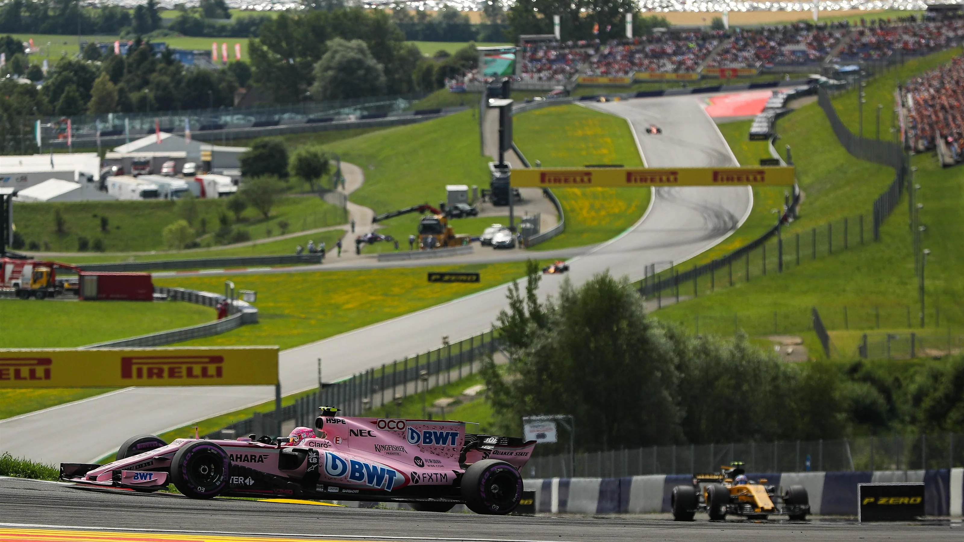Esteban Ocon (FRA) Force India VJM10 at Formula One World Championship, Rd9, Austrian Grand Prix,