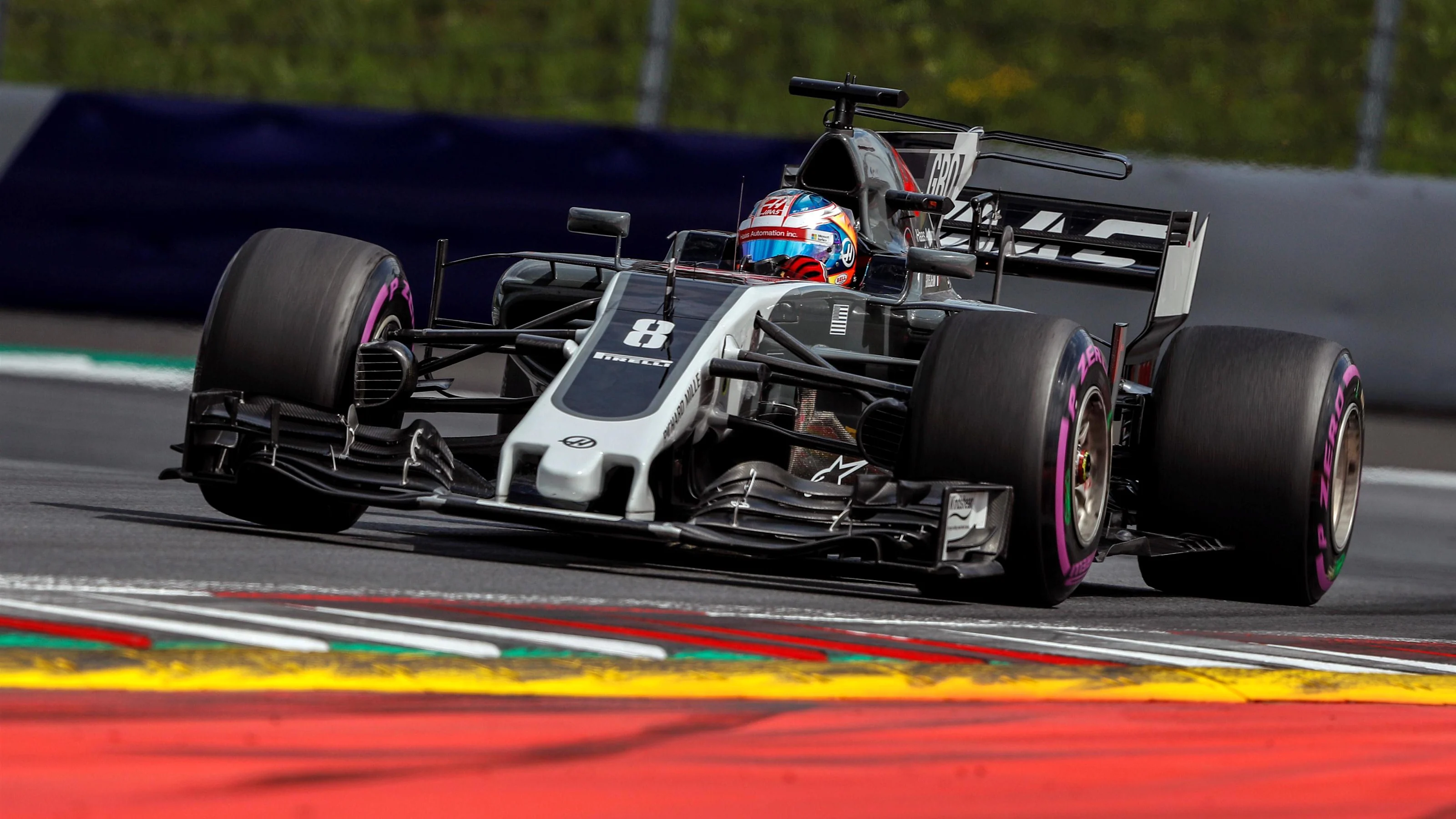 Romain Grosjean (FRA) Haas VF-17 at Formula One World Championship, Rd9, Austrian Grand Prix,