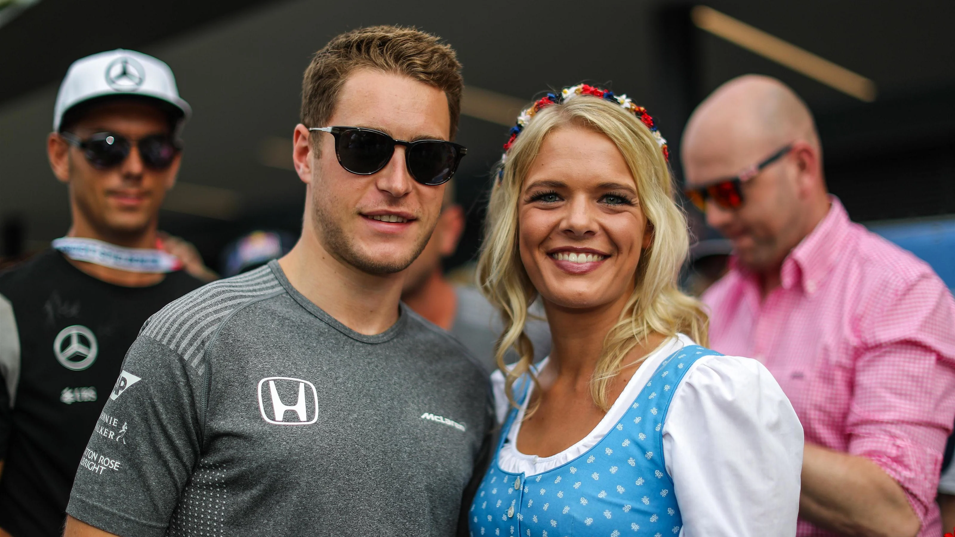 Stoffel Vandoorne (BEL) McLaren with girl at Formula One World Championship, Rd9, Austrian Grand