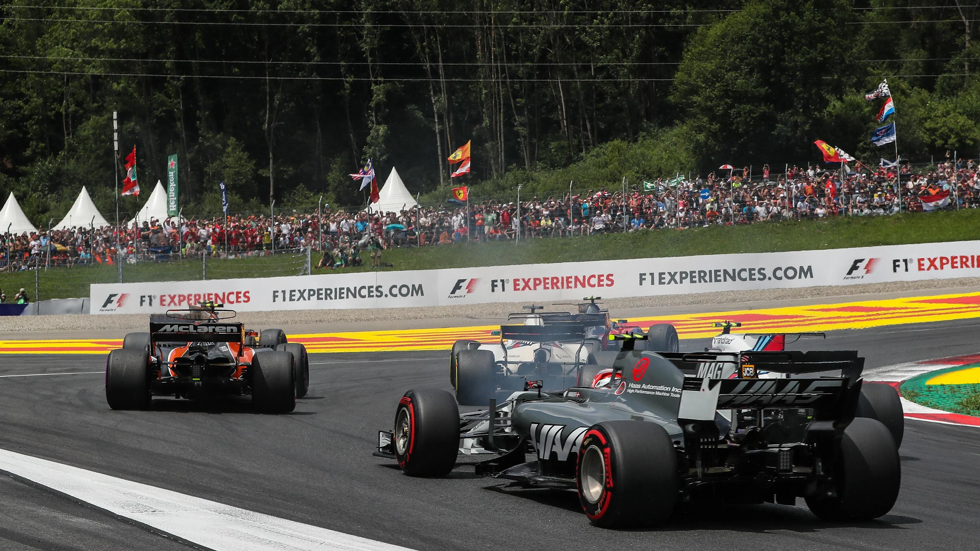 Start of the race at Formula One World Championship, Rd9, Austrian Grand Prix, Race, Spielberg,