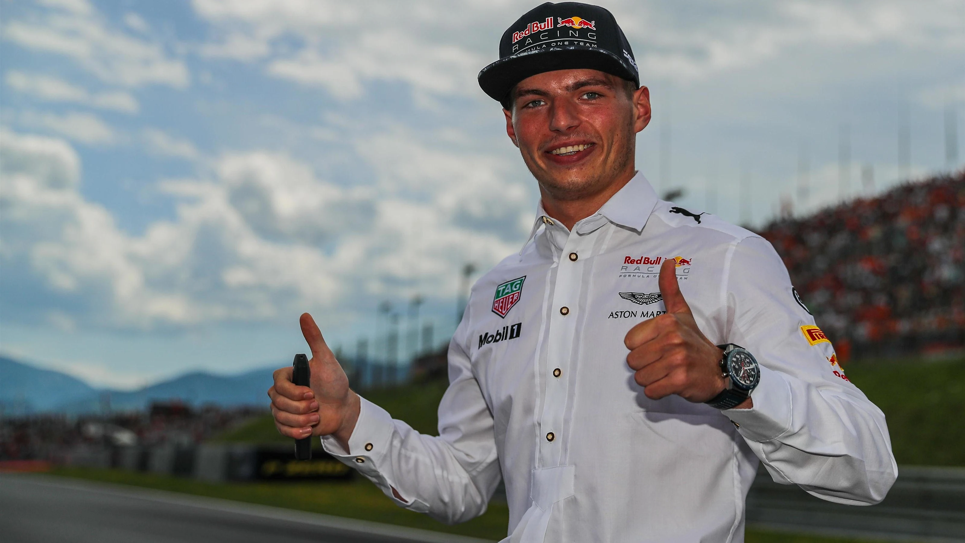 Max Verstappen (NED) Red Bull Racing on the drivers parade at Formula One World Championship, Rd9,