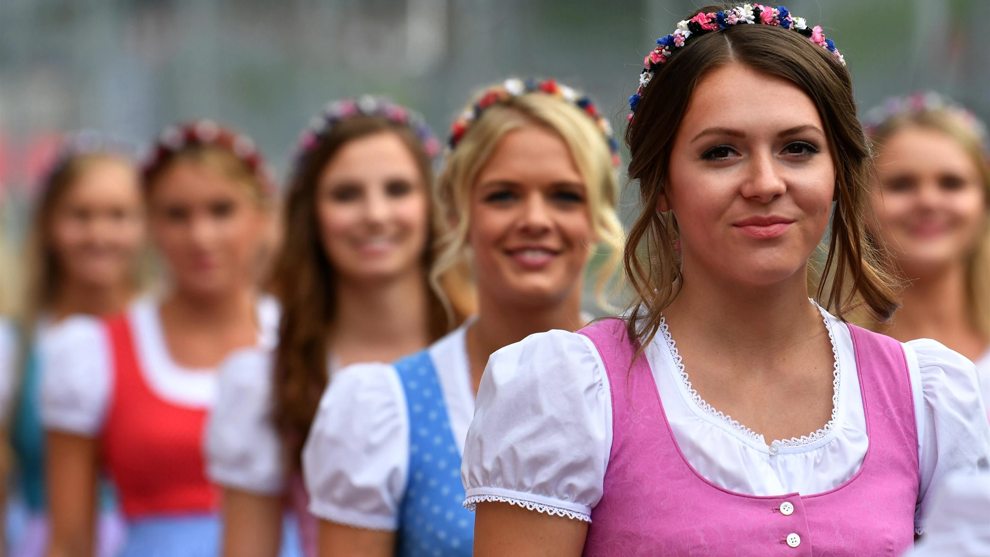 Grid girls at Formula One World Championship, Rd9, Austrian Grand Prix, Race, Spielberg, Austria,