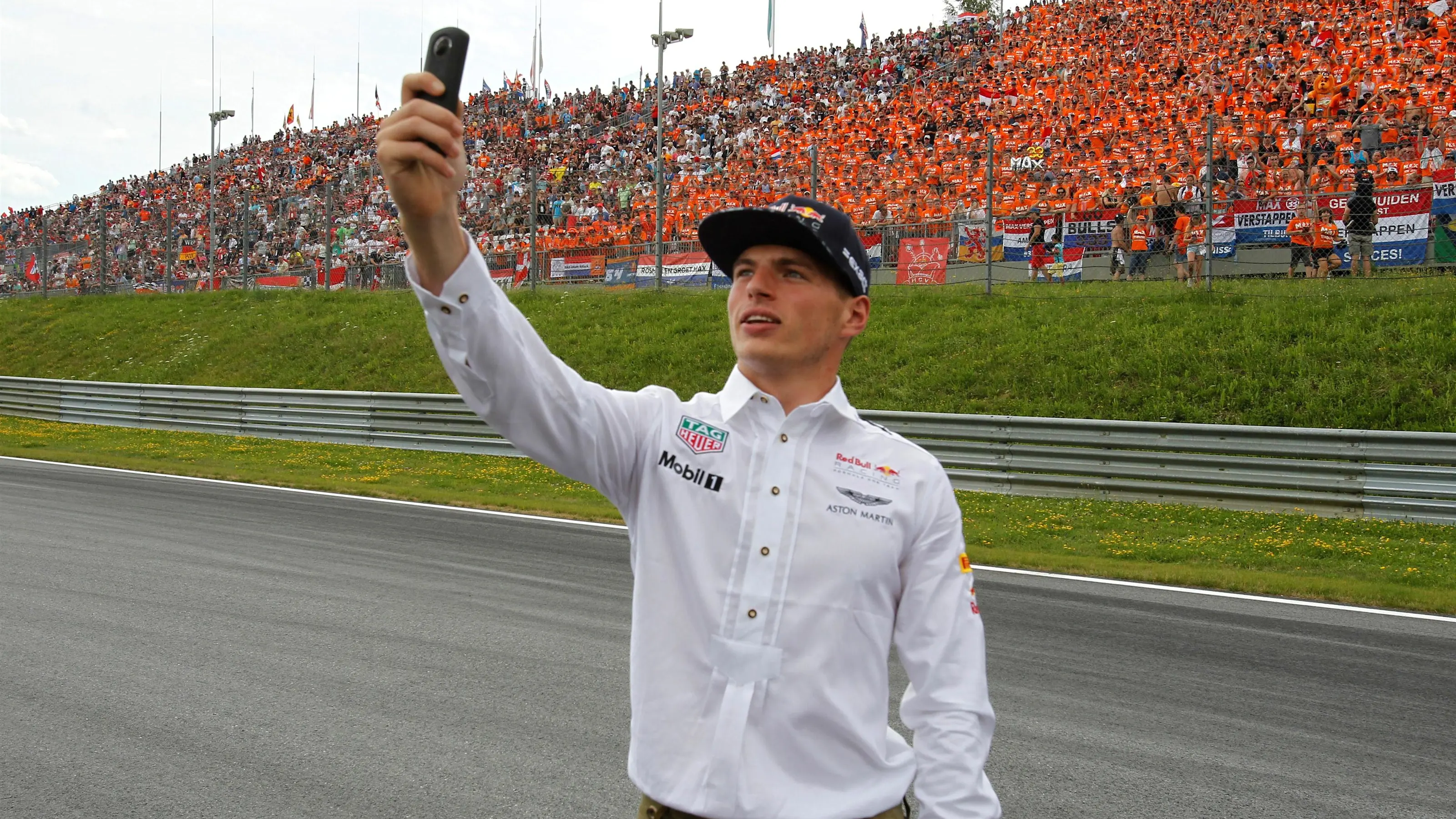 Max Verstappen (NED) Red Bull Racing on the drivers parade at Formula One World Championship, Rd9,