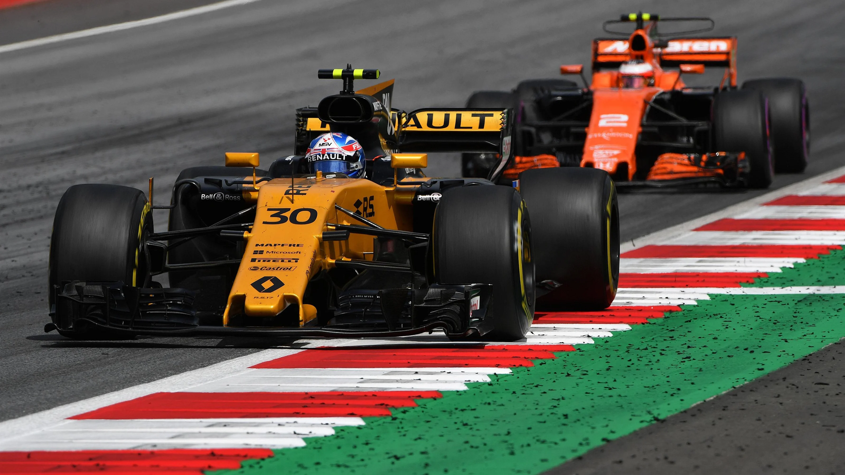 Jolyon Palmer (GBR) Renault Sport F1 Team RS17 at Formula One World Championship, Rd9, Austrian