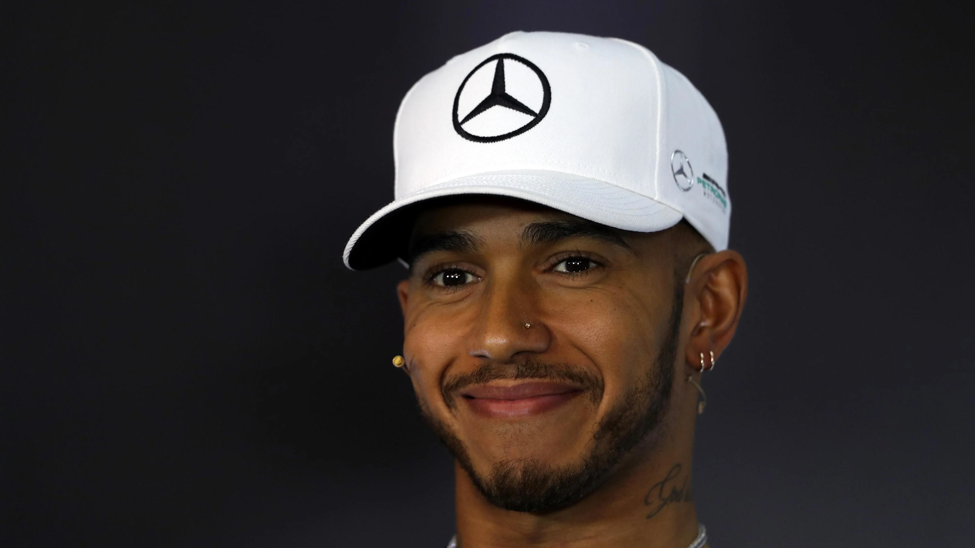 Lewis Hamilton (GBR) Mercedes AMG F1 in the Press Conference at Formula One World Championship,