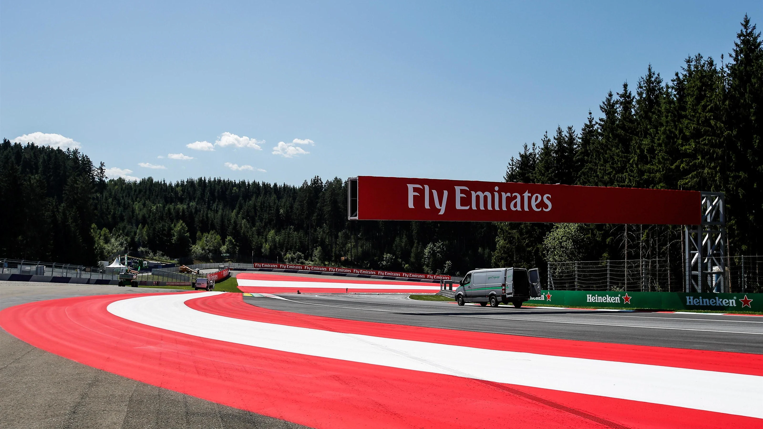 Track view at Formula One World Championship, Rd9, Austrian Grand Prix, Preparations, Spielberg,