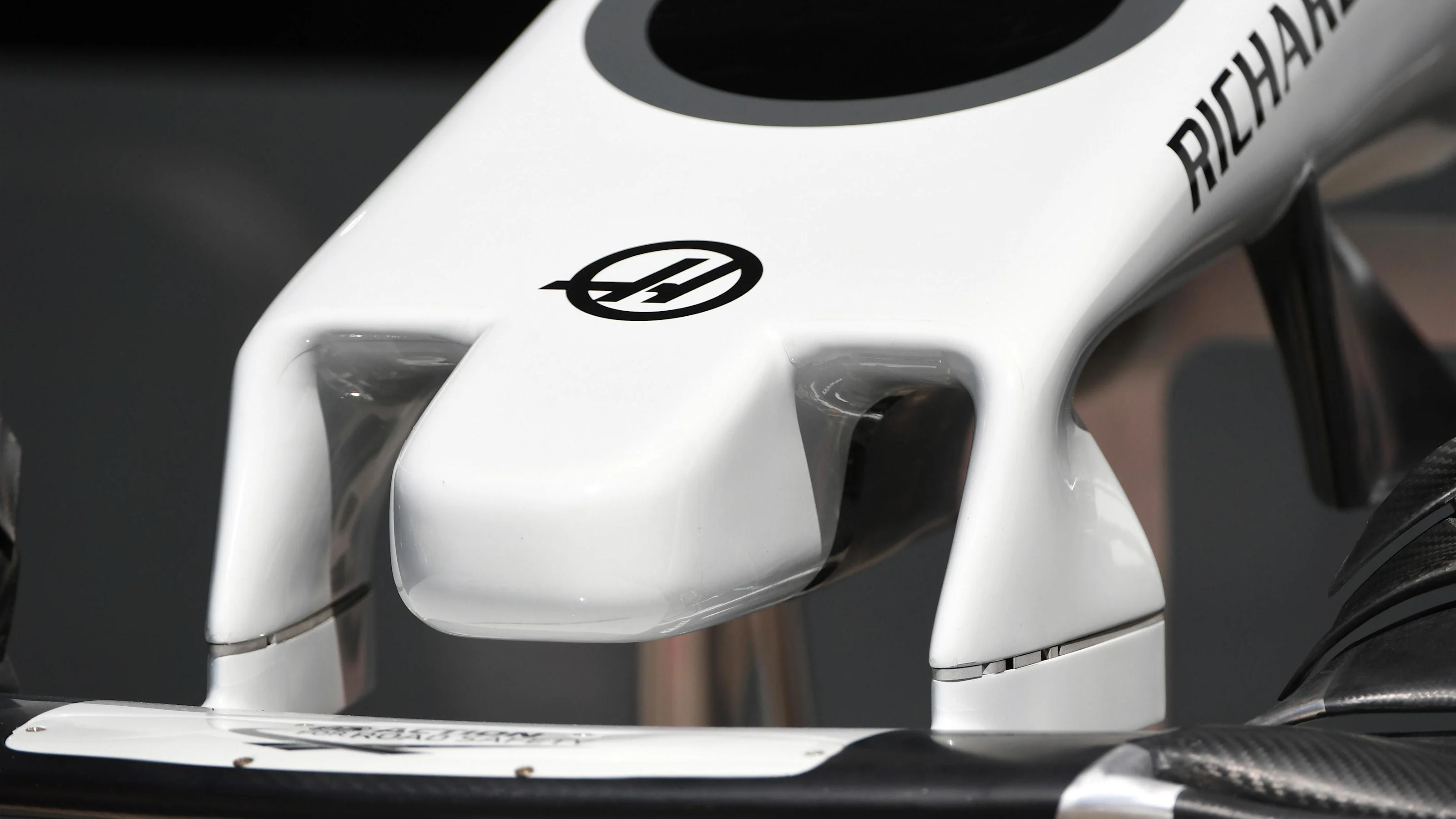 Haas VF-17 nose detail at Formula One World Championship, Rd9, Austrian Grand Prix, Preparations,