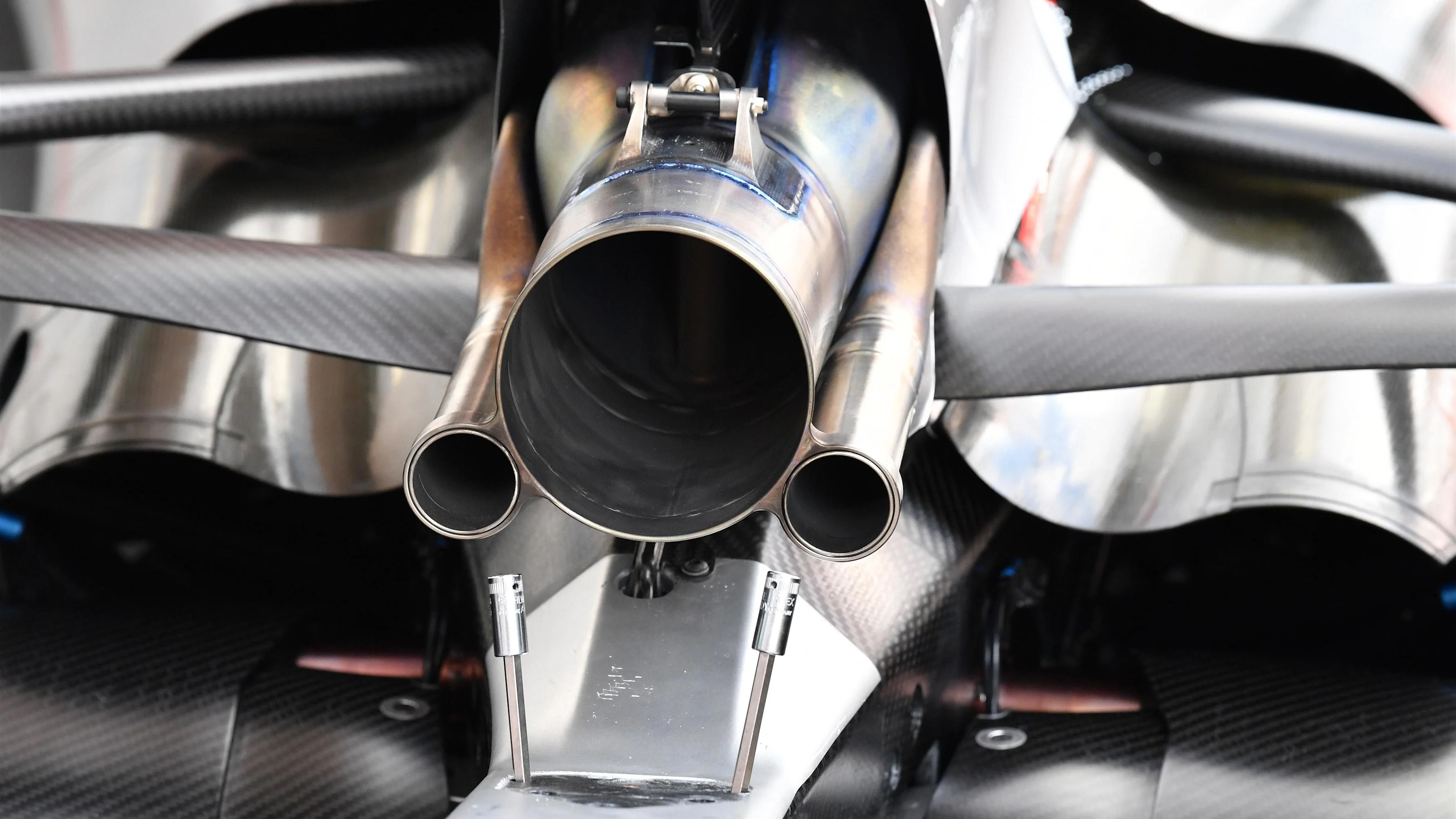 Mercedes-Benz F1 W08 Hybrid exhaust detail at Formula One World Championship, Rd9, Austrian Grand