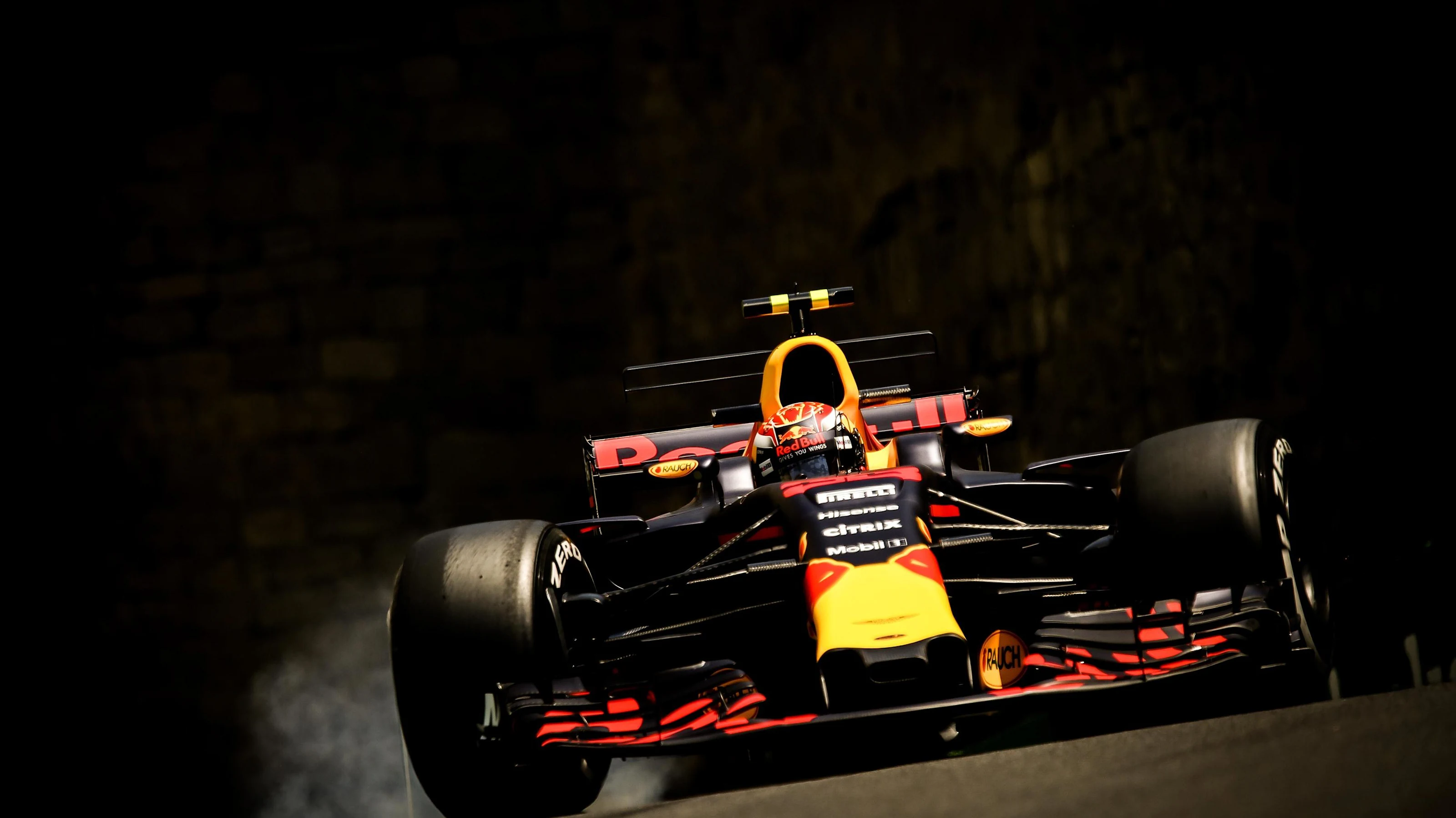 Max Verstappen (NED) Red Bull Racing RB13 locks up at Formula One World Championship, Rd8,
