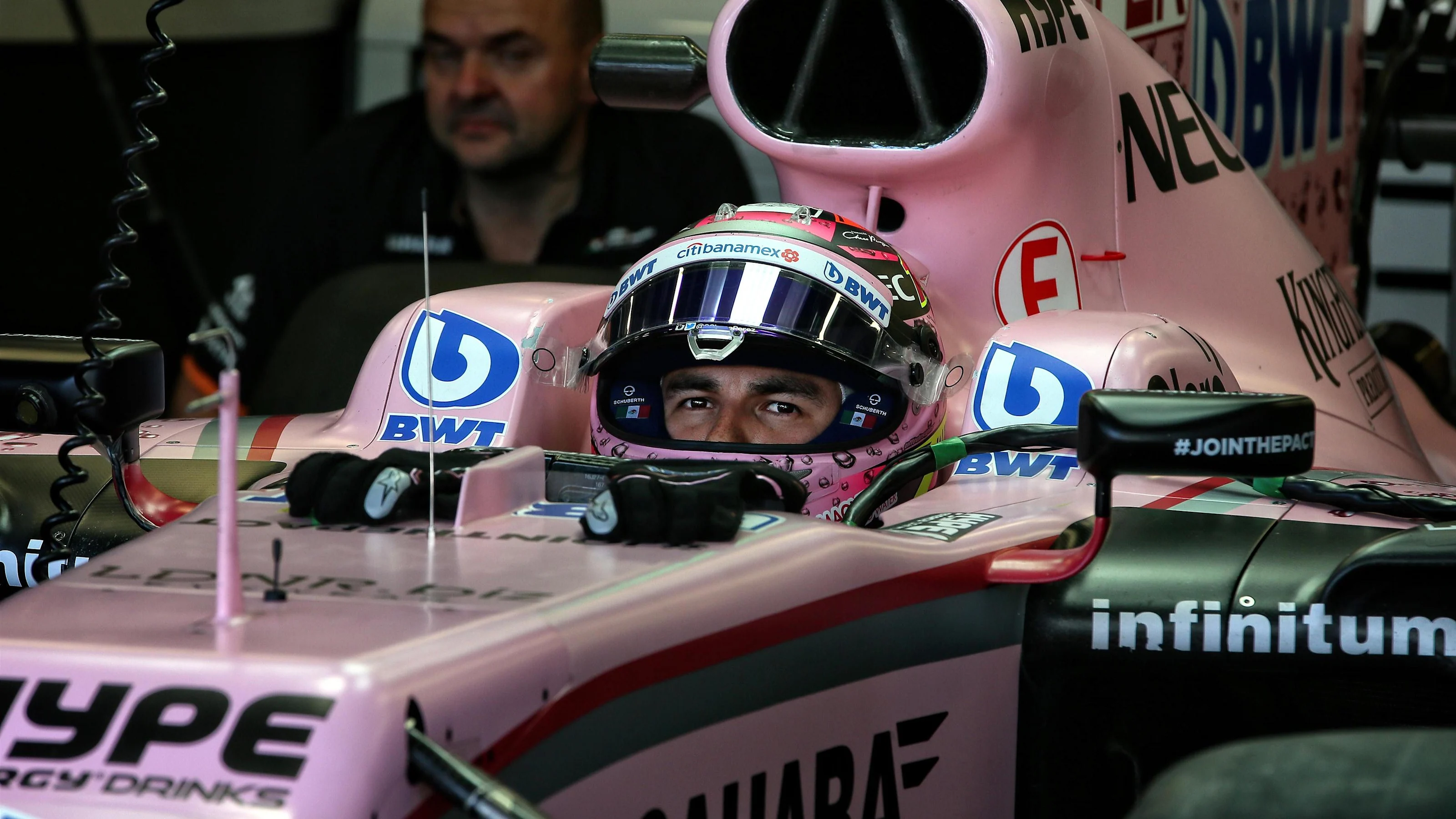Sergio Perez (MEX) Force India VJM10 at Formula One World Championship, Rd8, Azerbaijan Grand Prix,