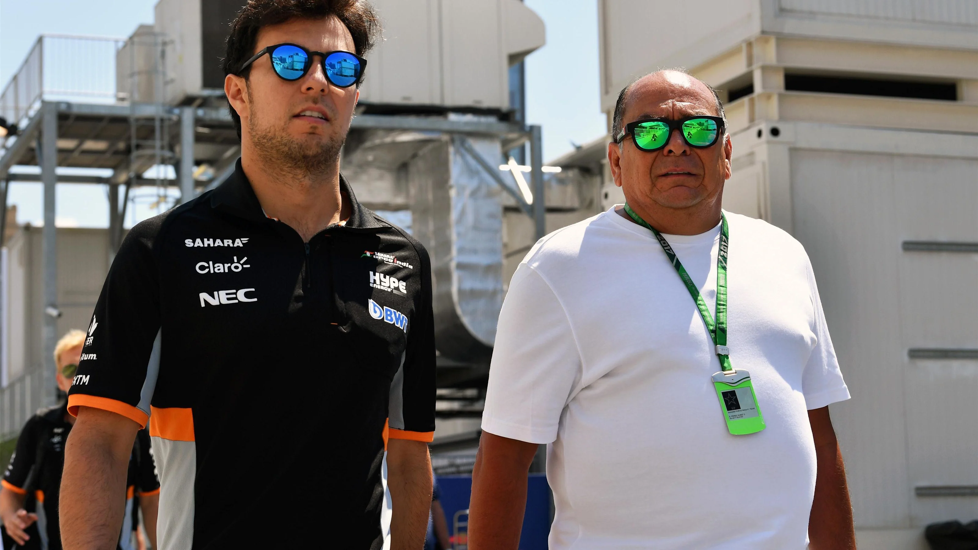 Sergio Perez (MEX) Force India with his Father Antonio Perez Garibay (MEX) at Formula One World