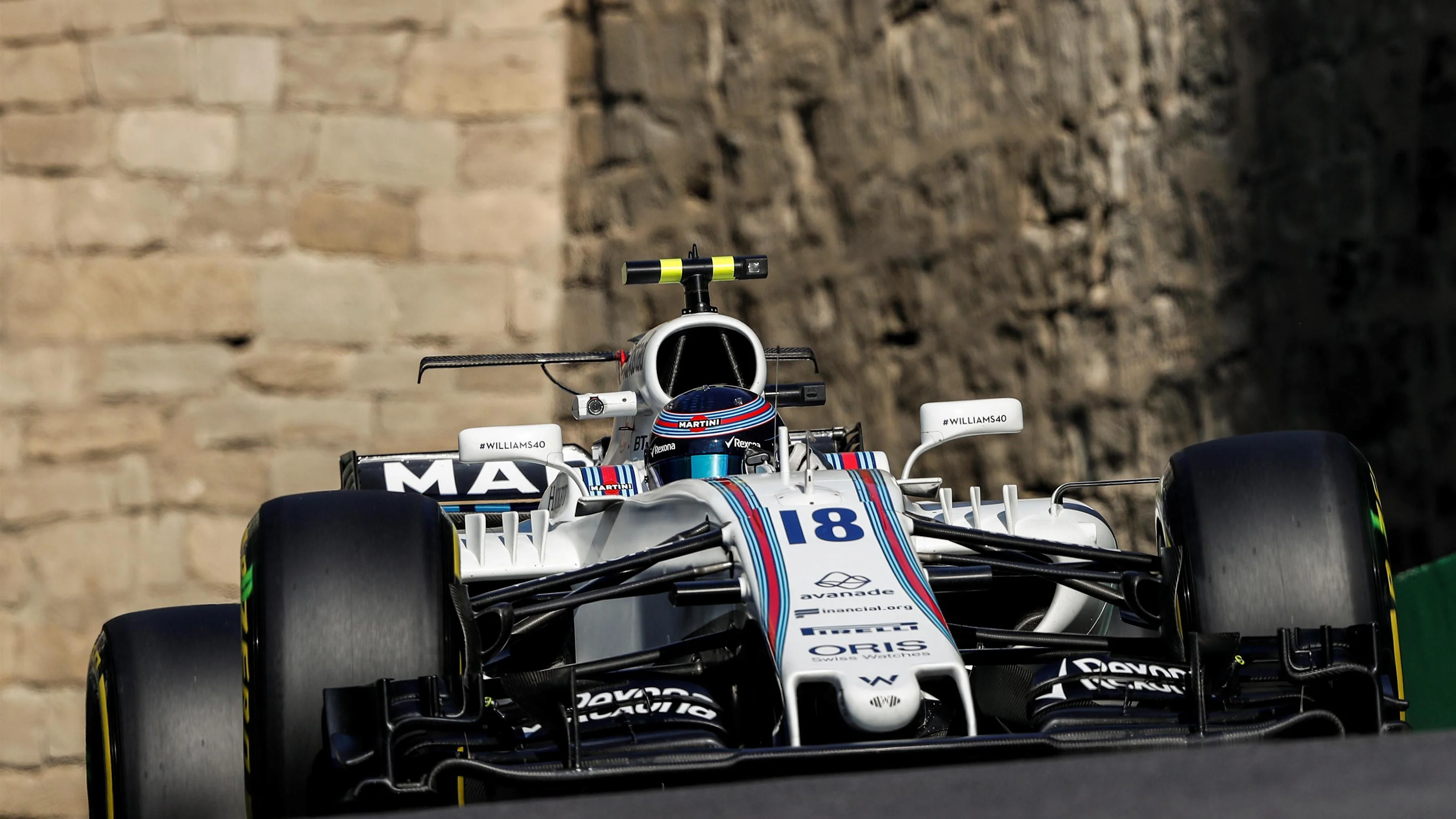 Lance Stroll (CDN) Williams FW40 at Formula One World Championship, Rd8, Azerbaijan Grand Prix,
