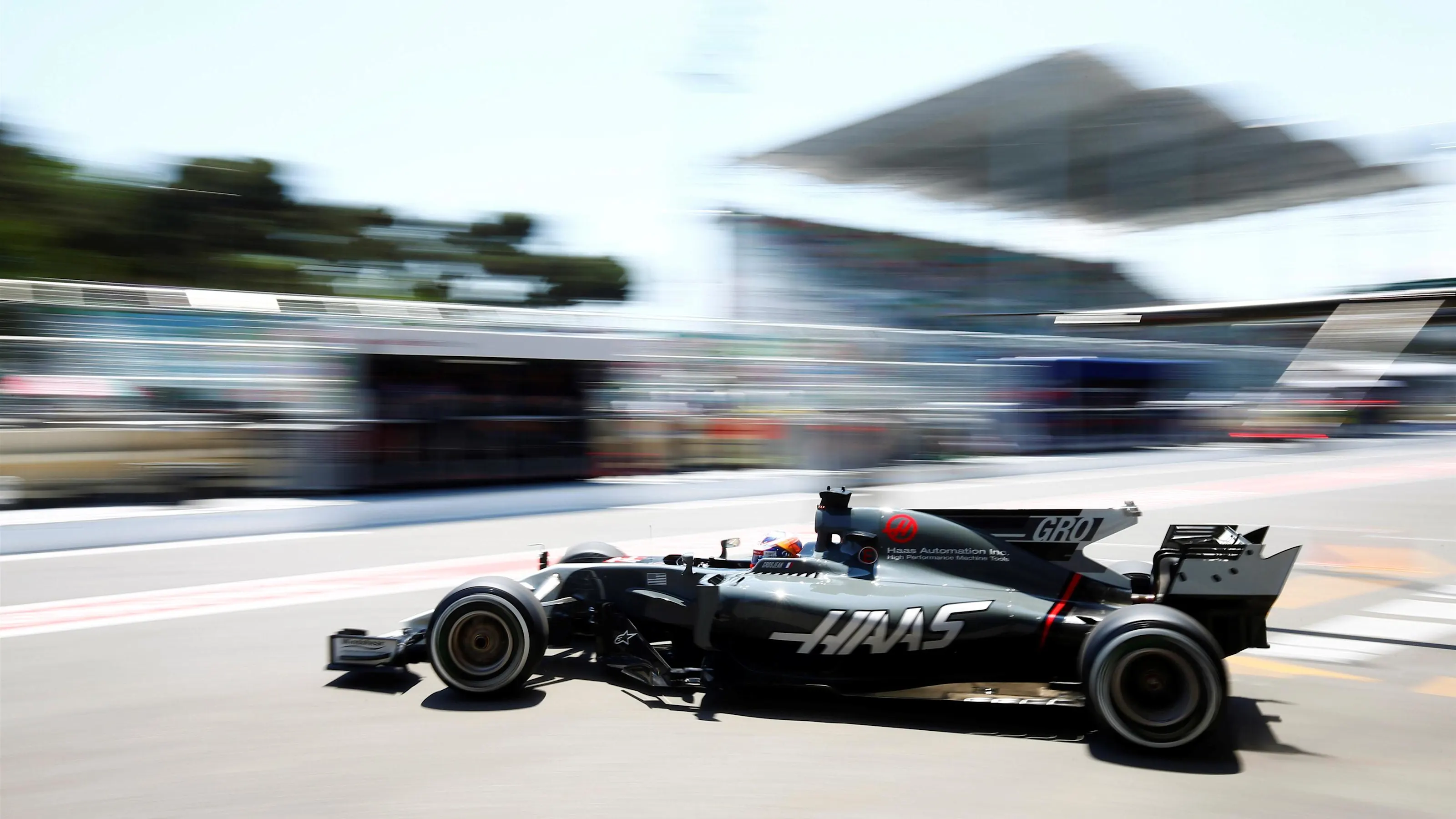 Romain Grosjean (FRA) Haas VF-17 at Formula One World Championship, Rd8, Azerbaijan Grand Prix,